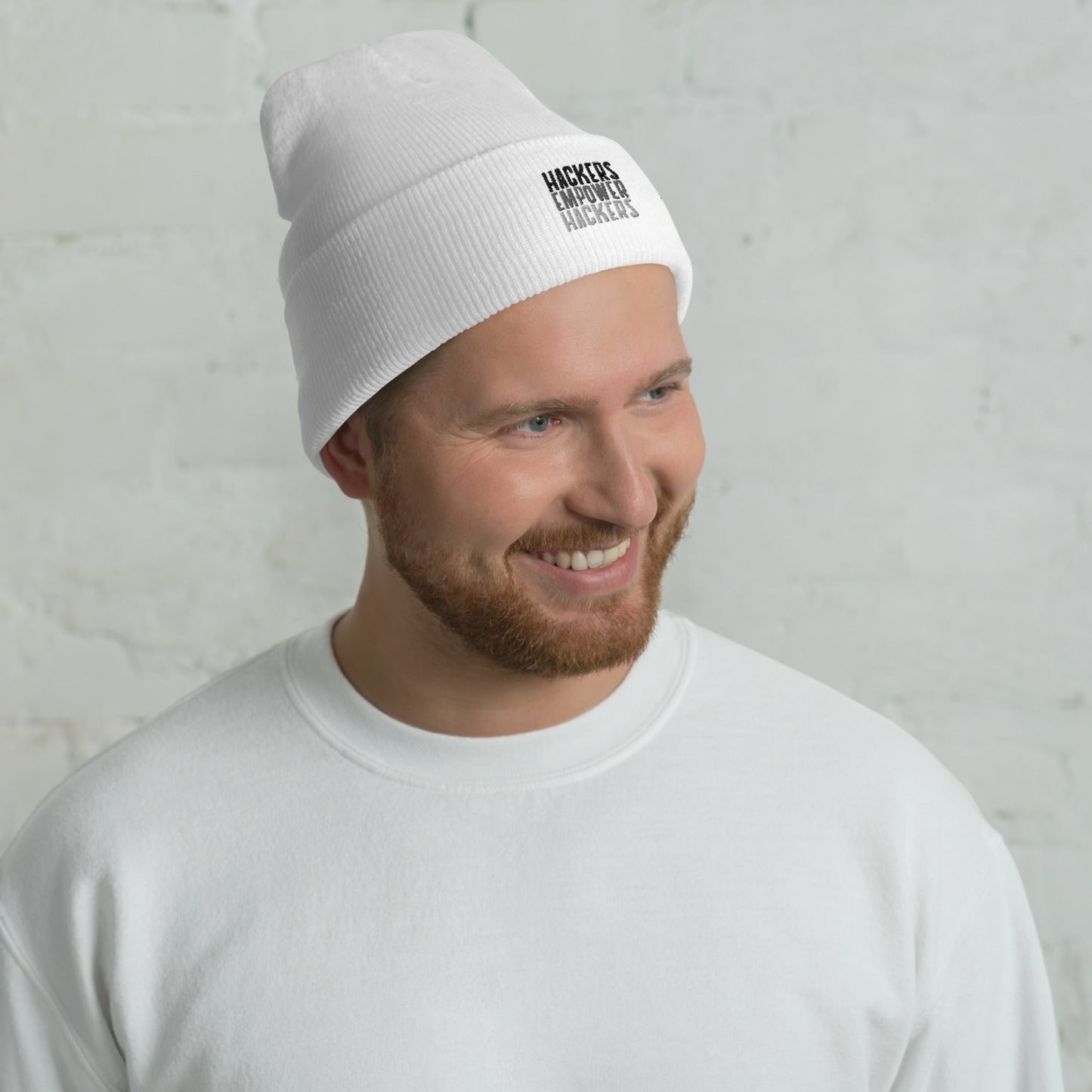 Hackers Empower Hackers - Cuffed Beanie by DarkByteGear