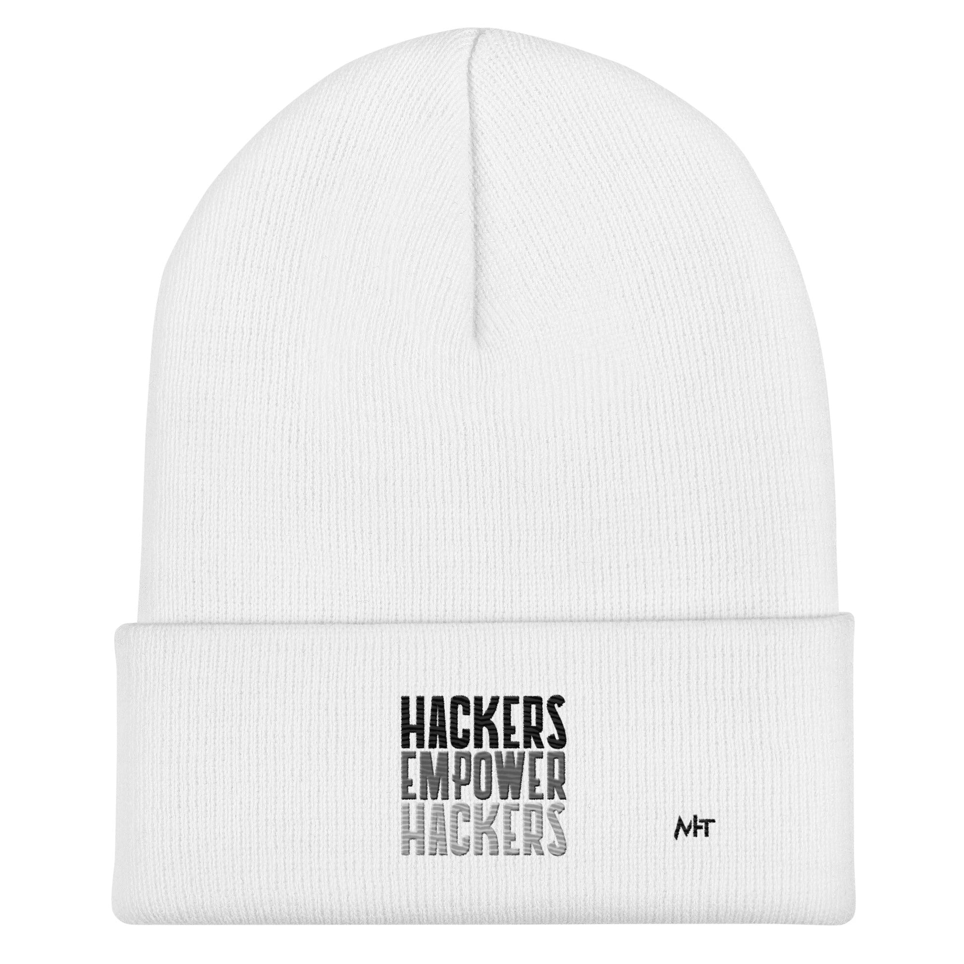 Hackers Empower Hackers - Cuffed Beanie by DarkByteGear