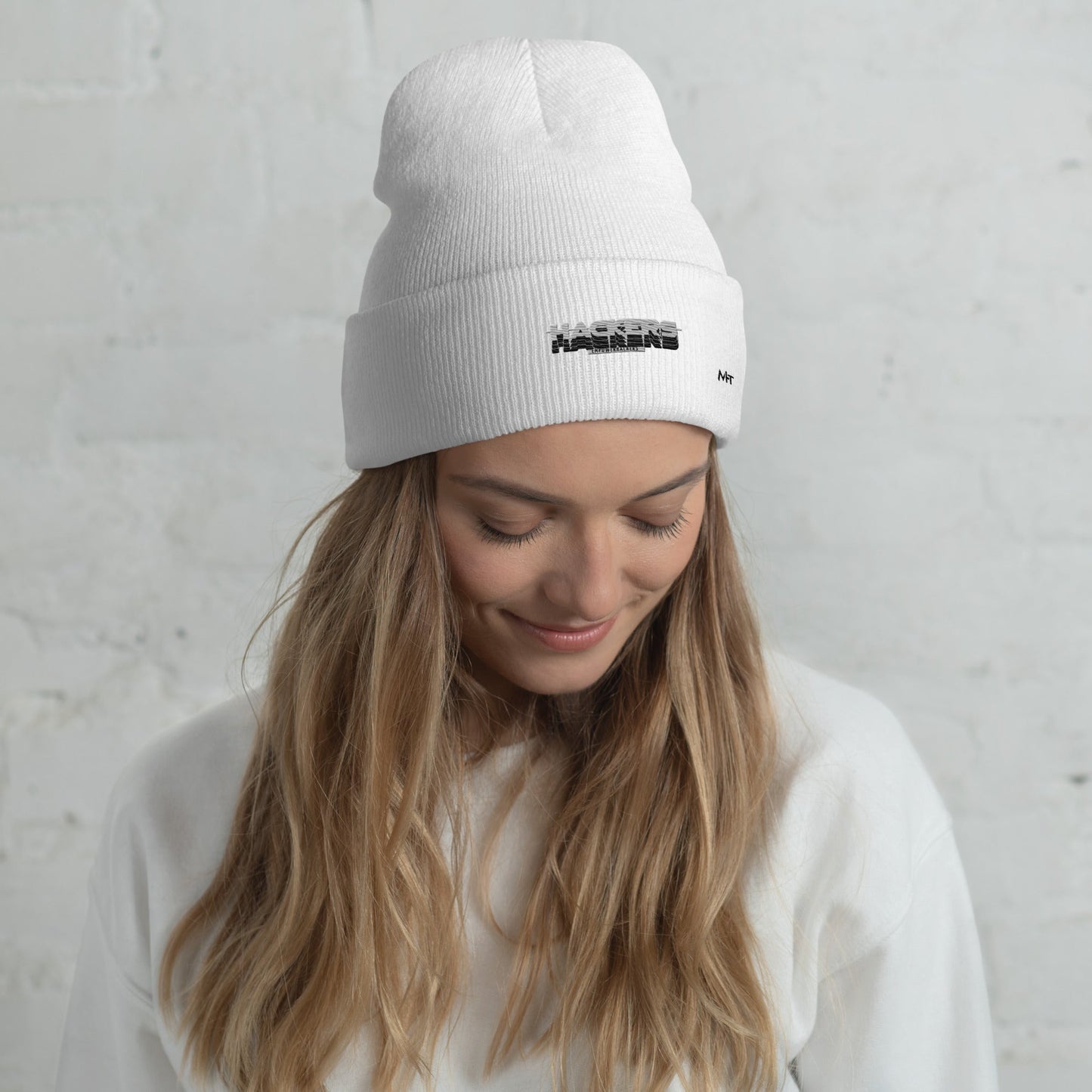 Hackers Empower Hackers V3 - Cuffed Beanie by DarkByteGear