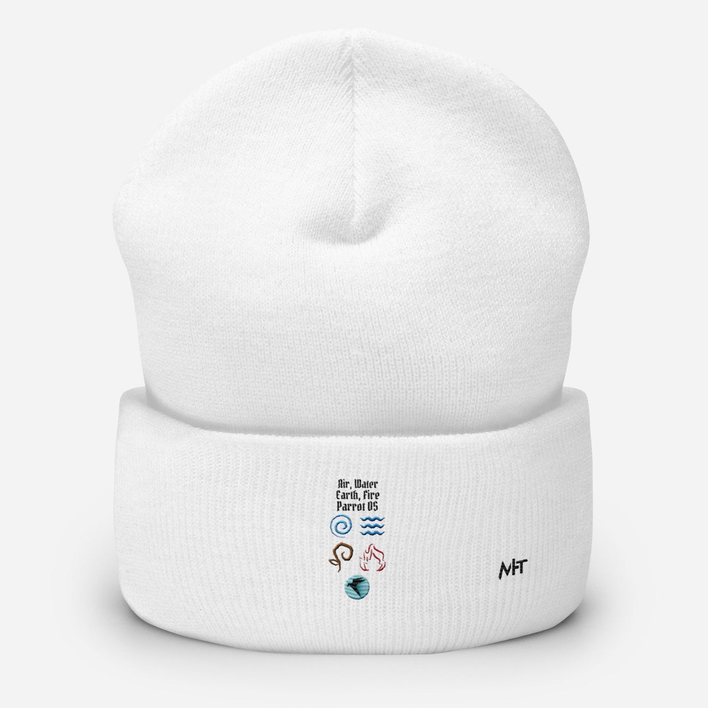 Air, Water, Earth, Fire, Parrot OS - Cuffed Beanie by DarkByteGear