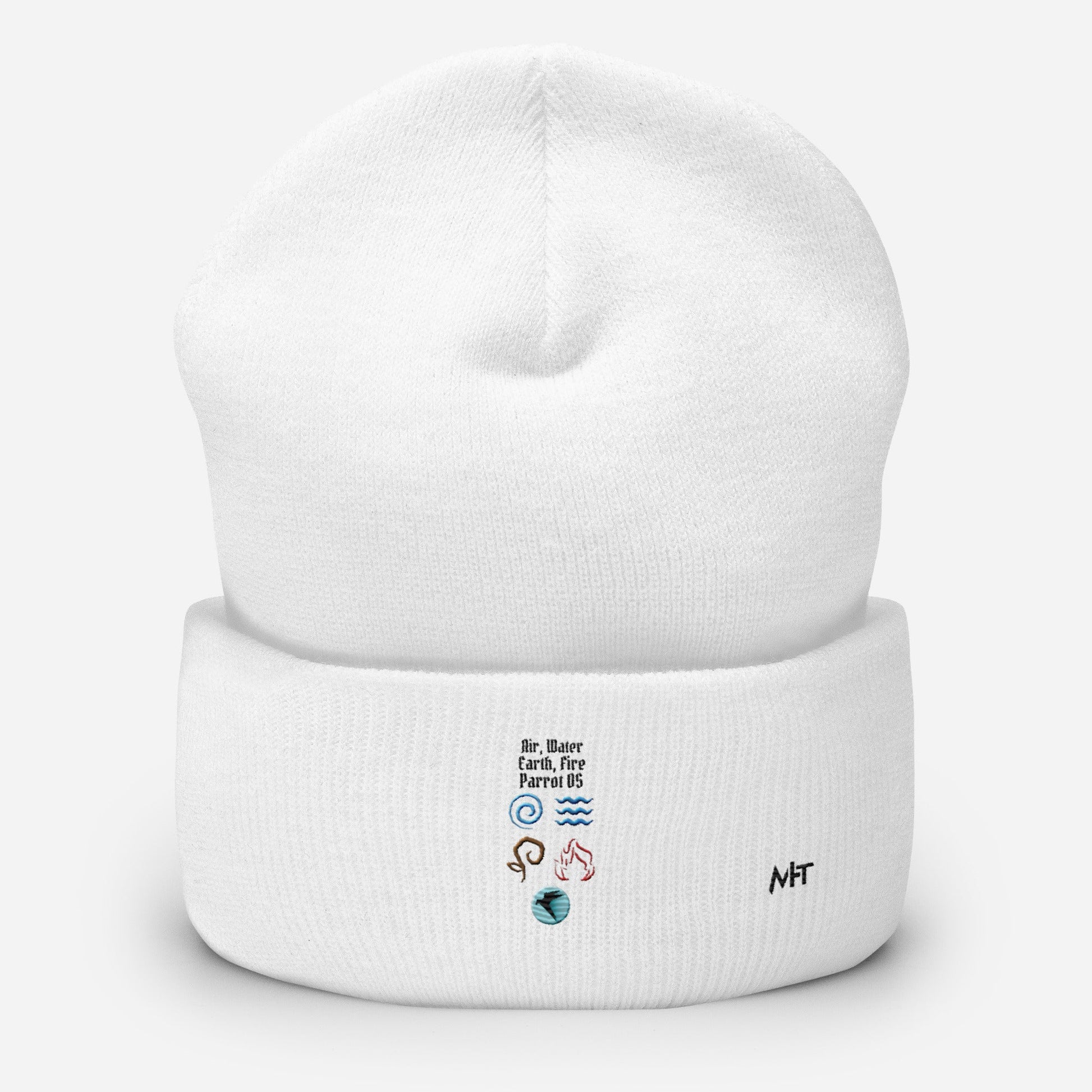 Air, Water, Earth, Fire, Parrot OS - Cuffed Beanie by DarkByteGear