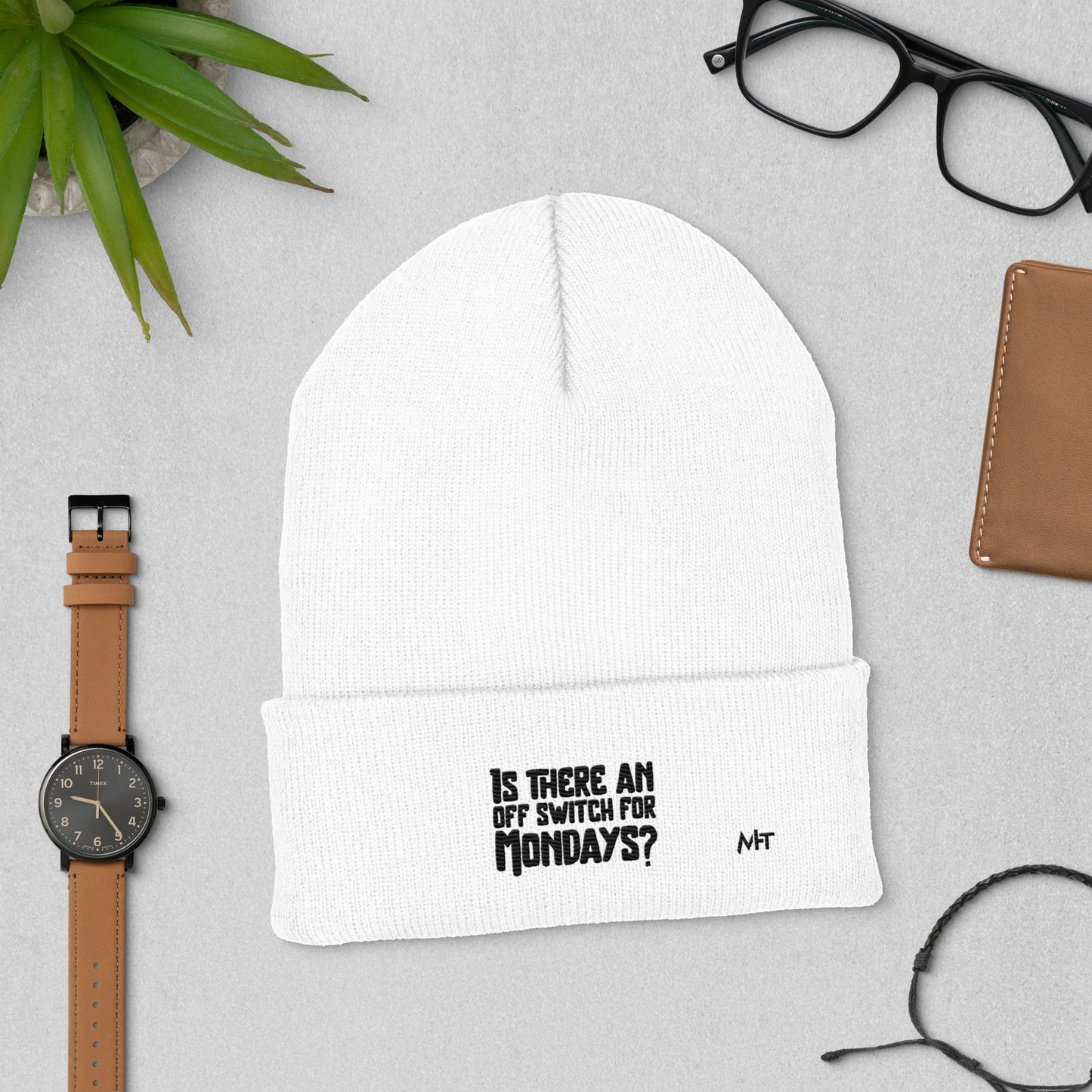 Is there an OFF switch for Mondays? - Cuffed Beanie by DarkByteGear