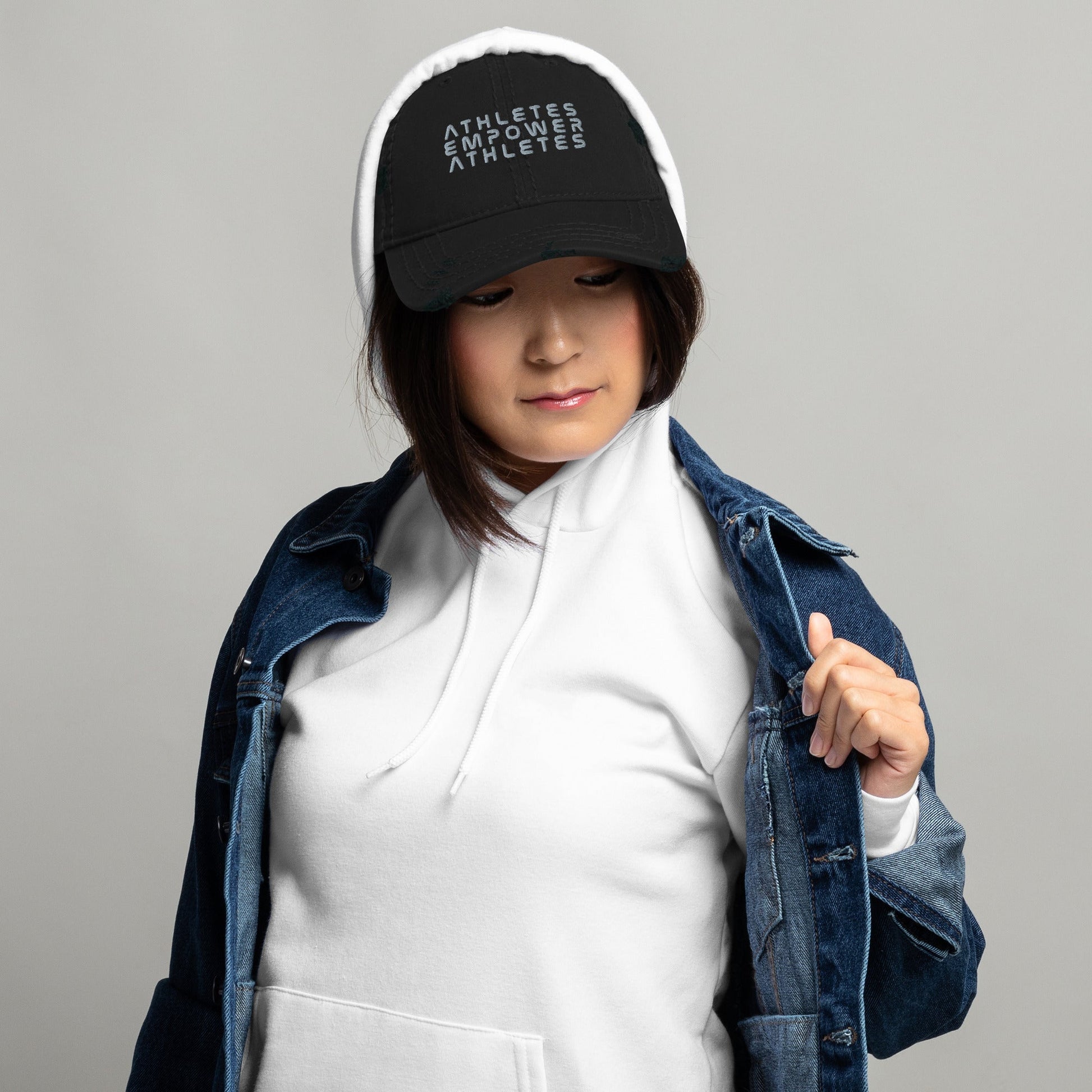 Athletes Empower Athletes - Distressed Dad Hat by DarkByteGear