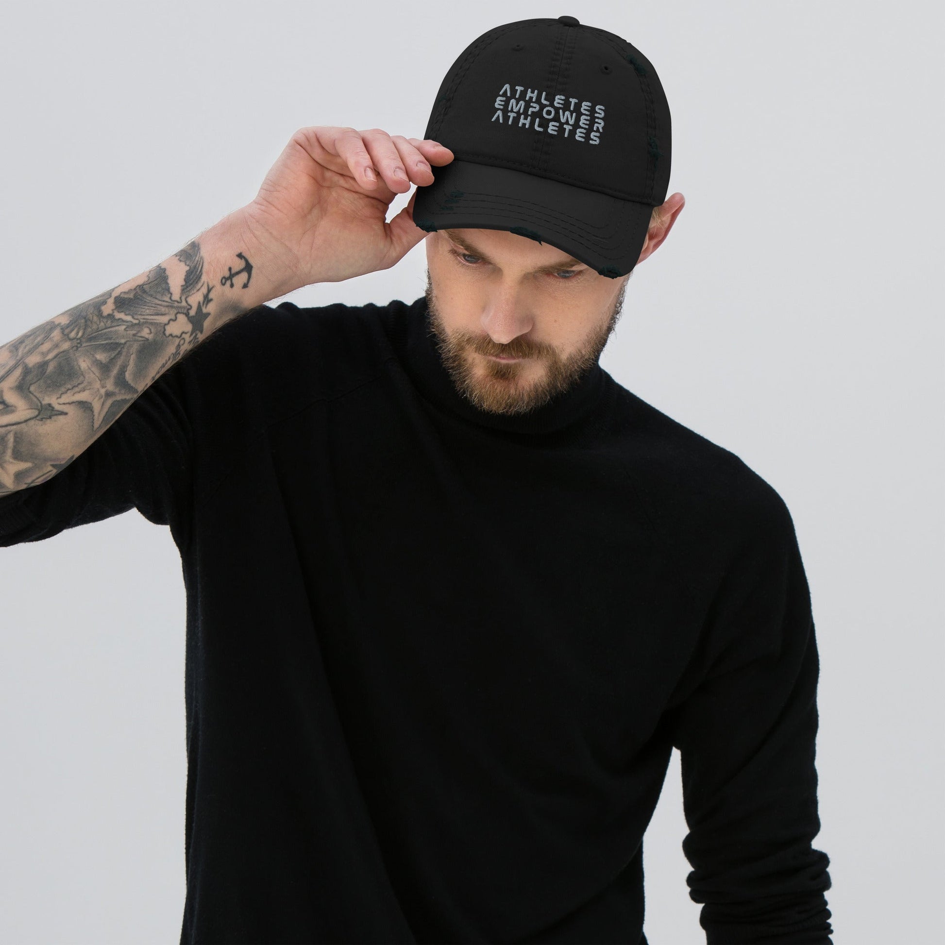 Athletes Empower Athletes - Distressed Dad Hat by DarkByteGear