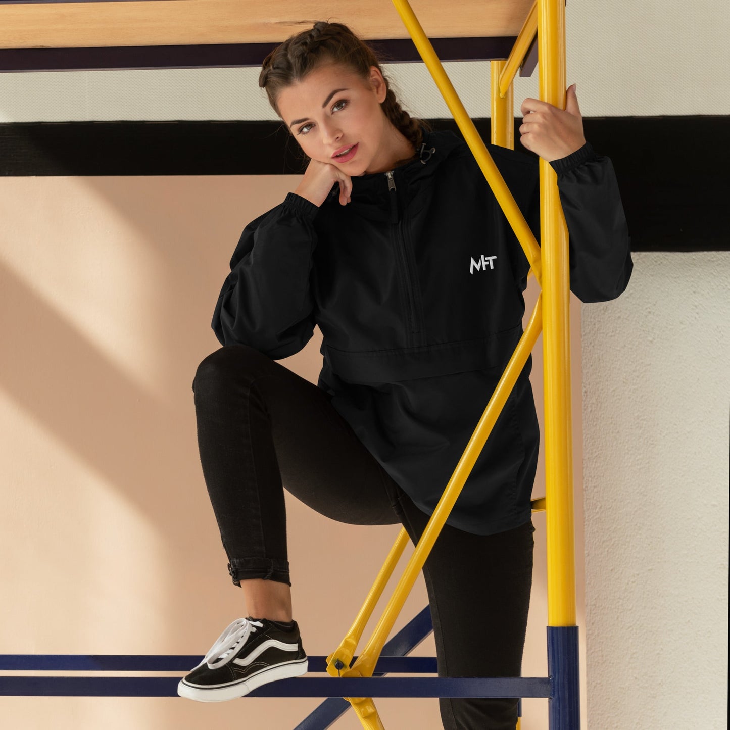 MHT - Embroidered Champion Packable Jacket by DarkByteGear