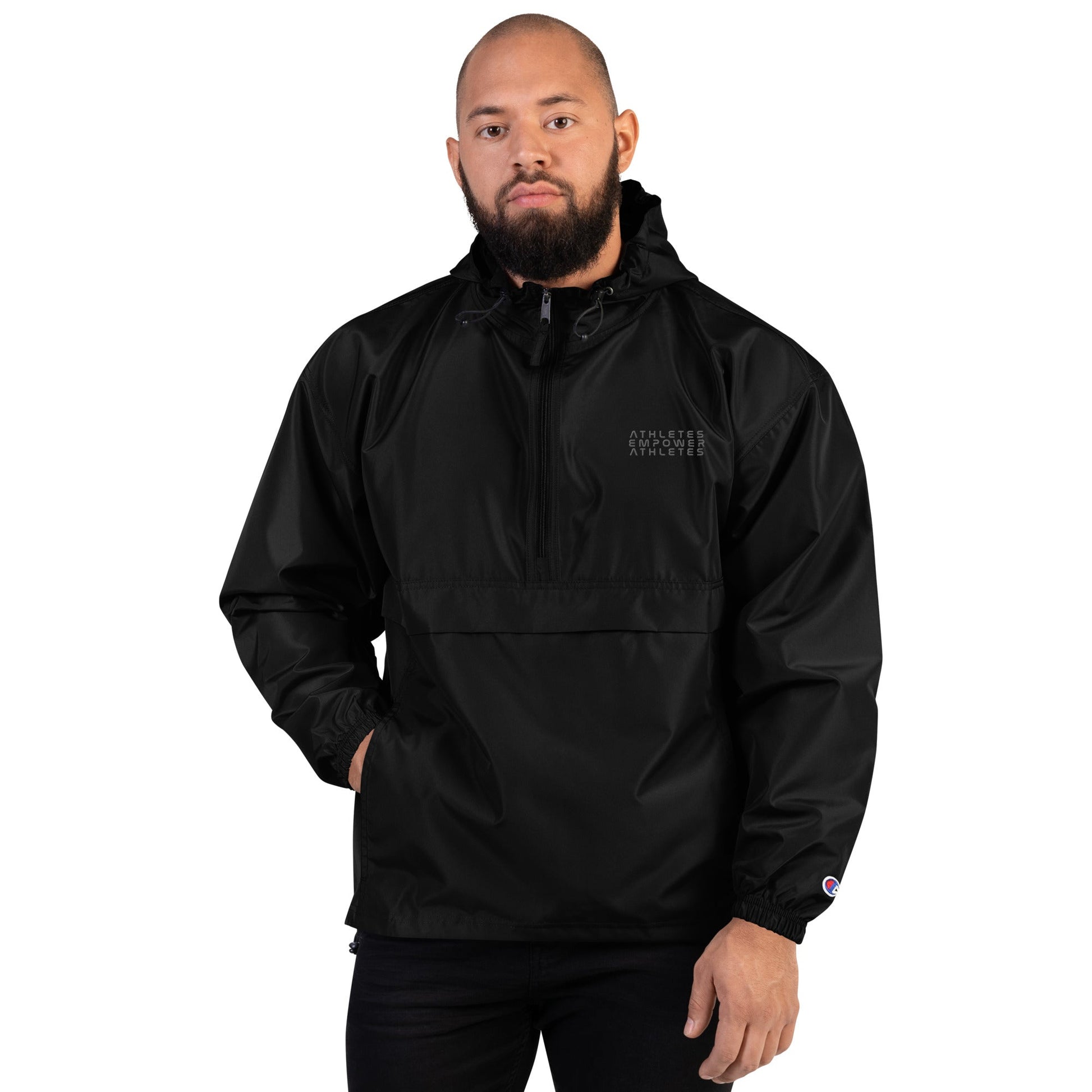 Athletes Empower Athletes - Embroidered Champion Packable Jacket by DarkByteGear