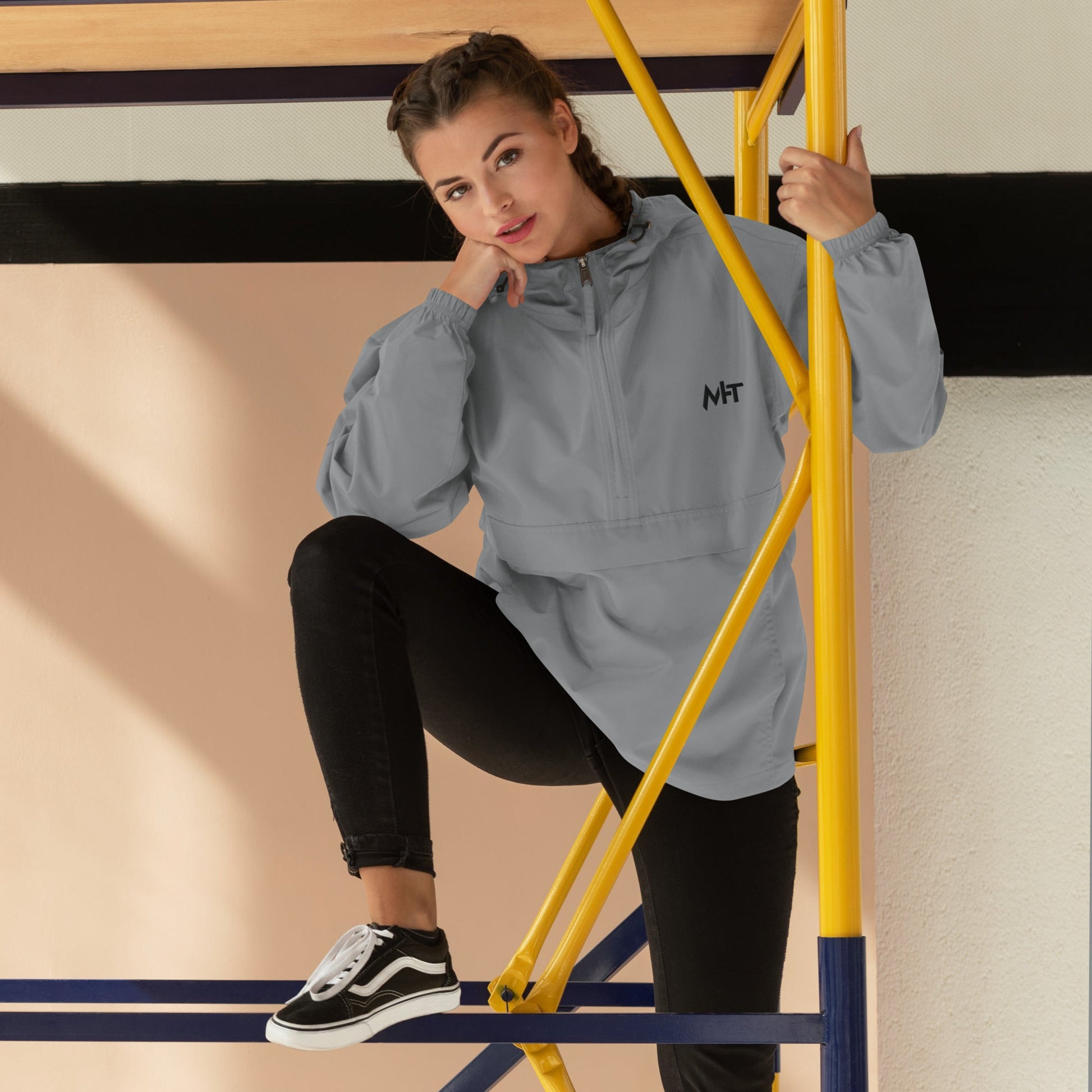 MHT - Embroidered Champion Packable Jacket by DarkByteGear