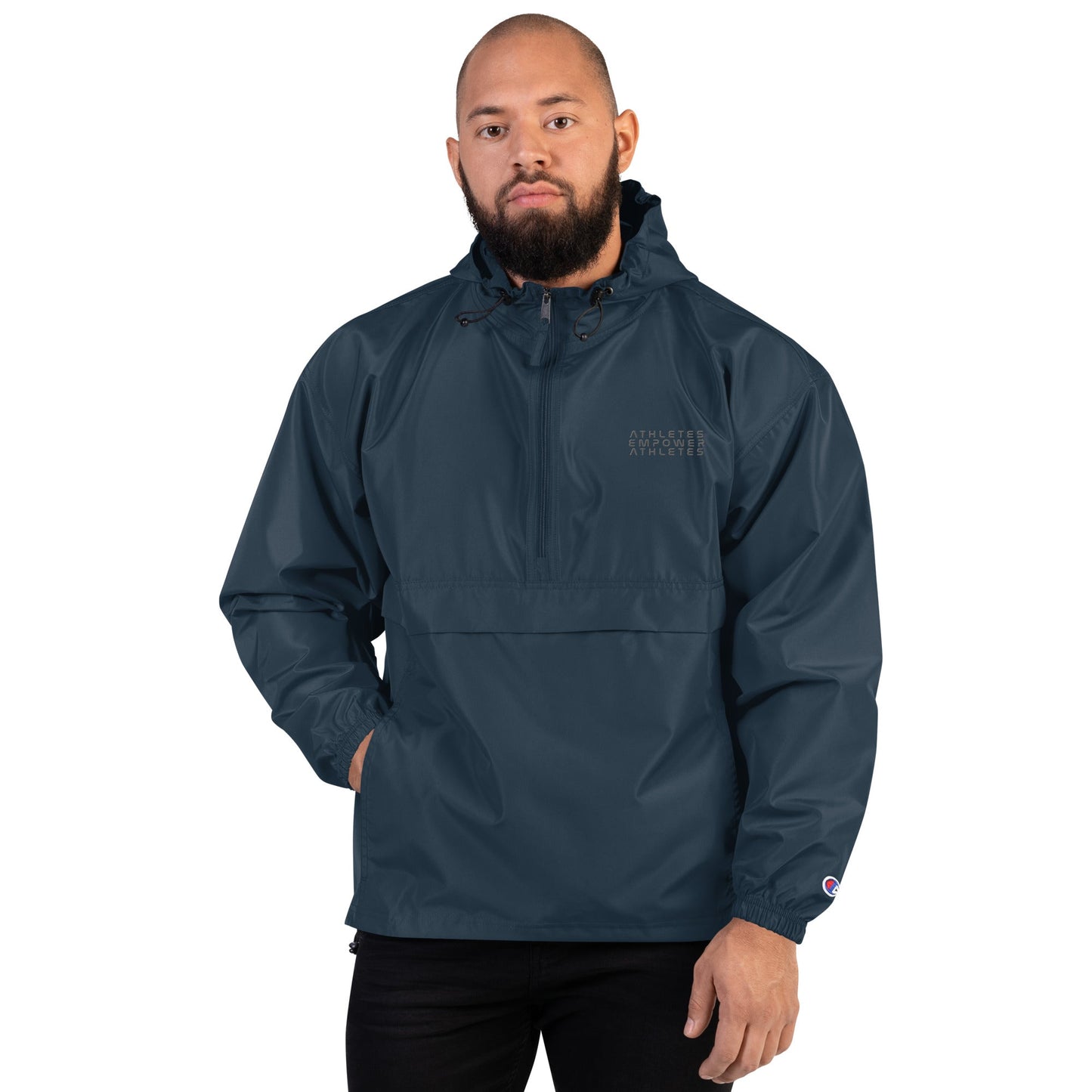 Athletes Empower Athletes - Embroidered Champion Packable Jacket by DarkByteGear