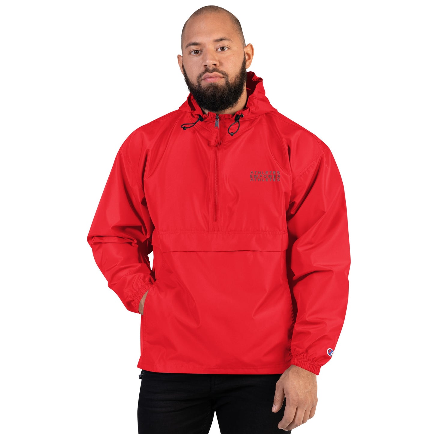 Athletes Empower Athletes - Embroidered Champion Packable Jacket by DarkByteGear