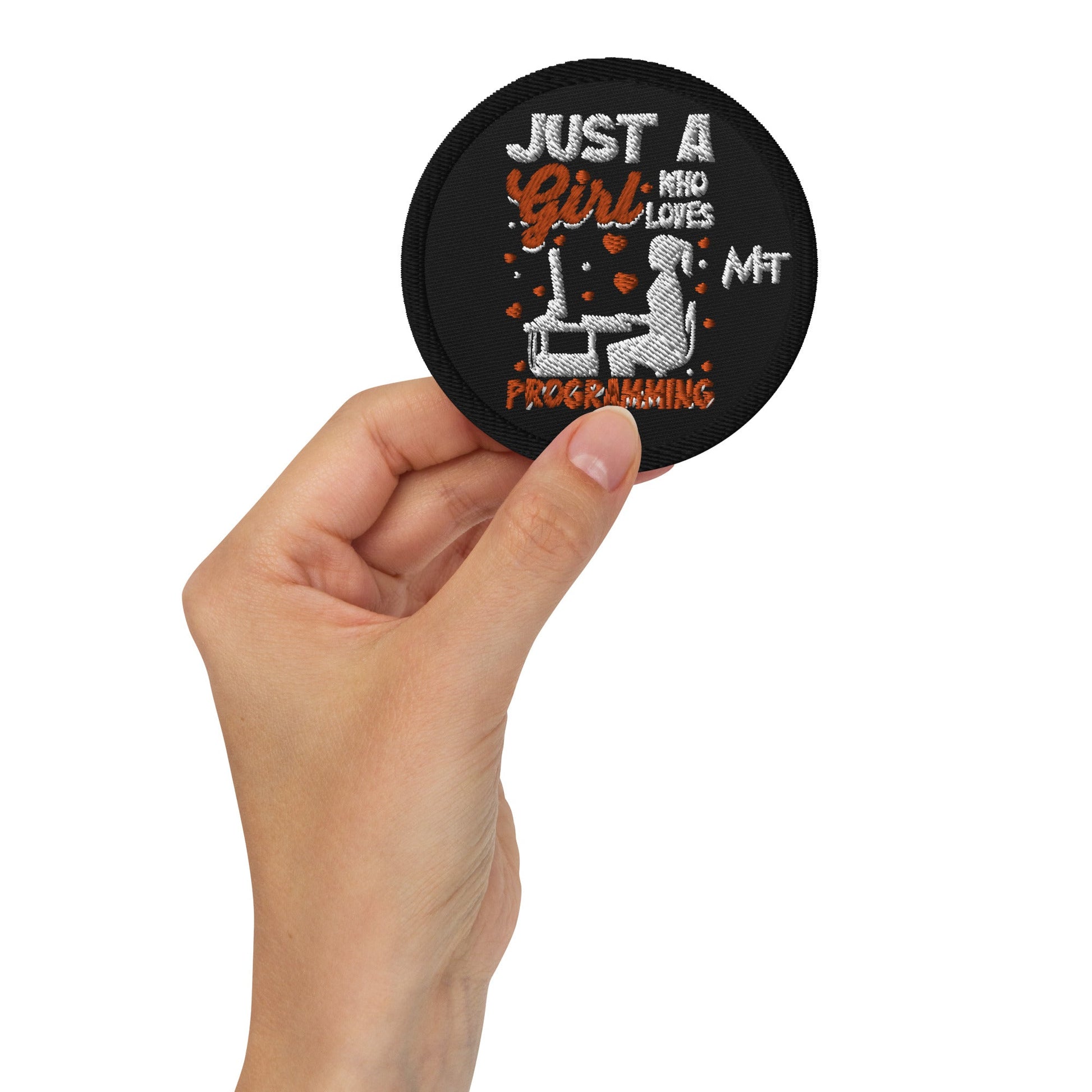 Just a girl who loves programming - Embroidered patches by DarkByteGear