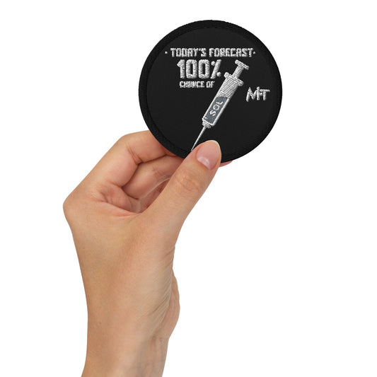 Today's forecast 100% chance of SQL injection - Embroidered patches by DarkByteGear