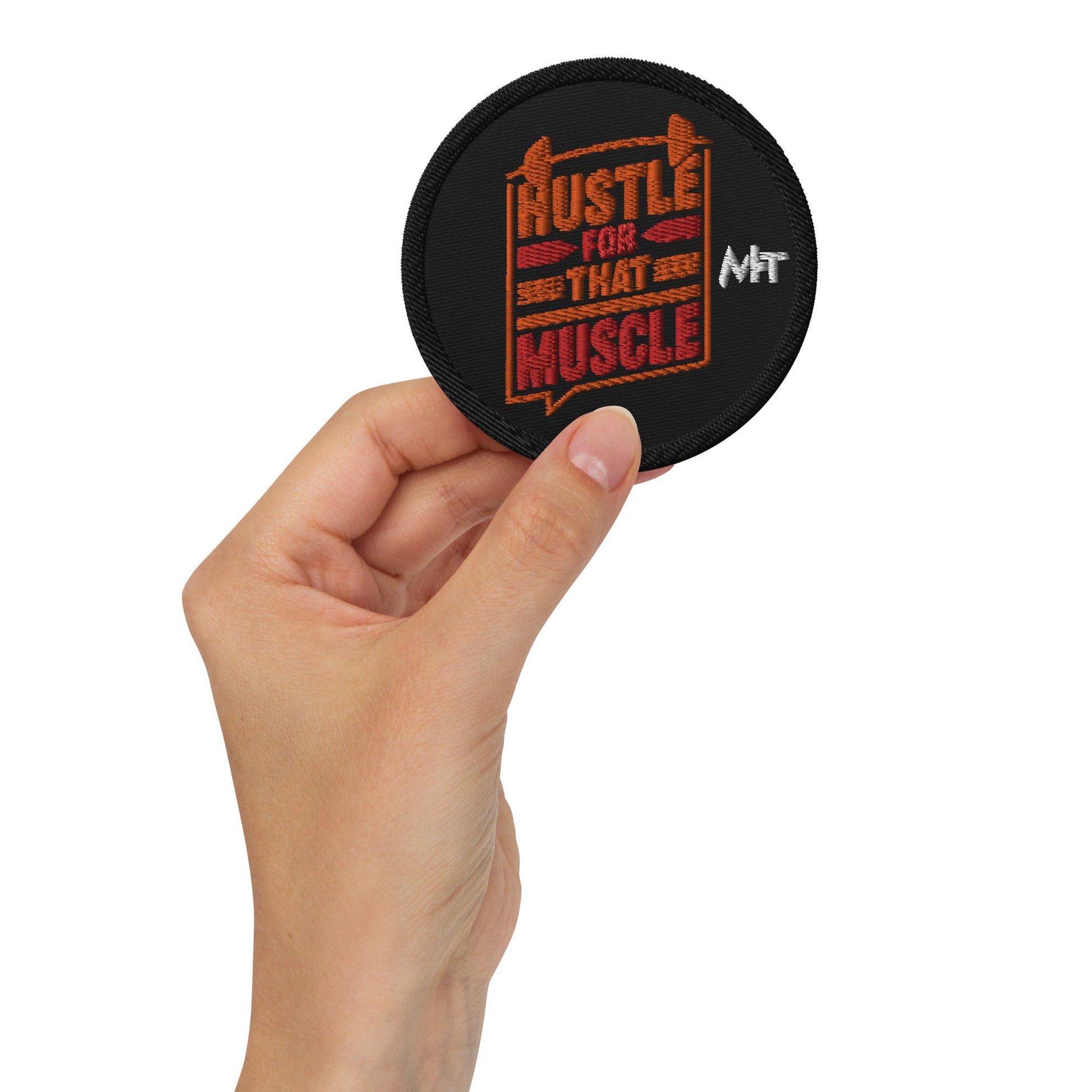Hustle for that Muscle - Embroidered patches by DarkByteGear