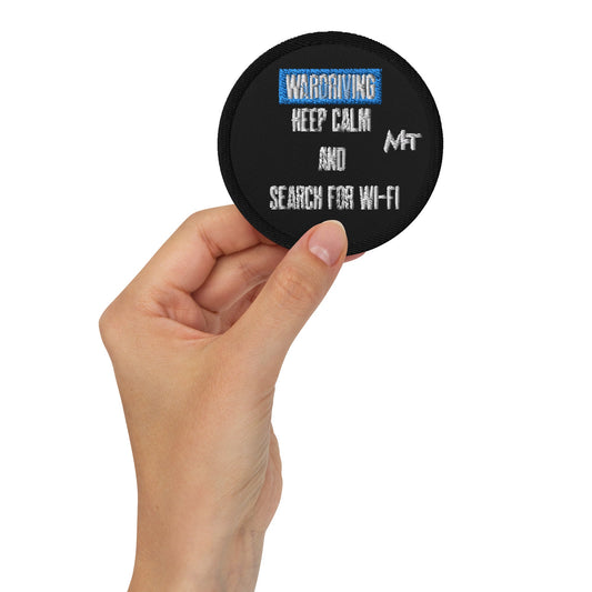 Wardriving Keep calm and search for Wi-Fi - Embroidered patches by DarkByteGear