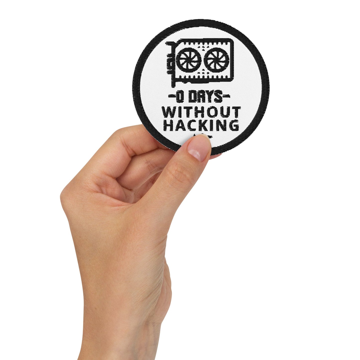 0 Days without hacking - Embroidered patches by DarkByteGear