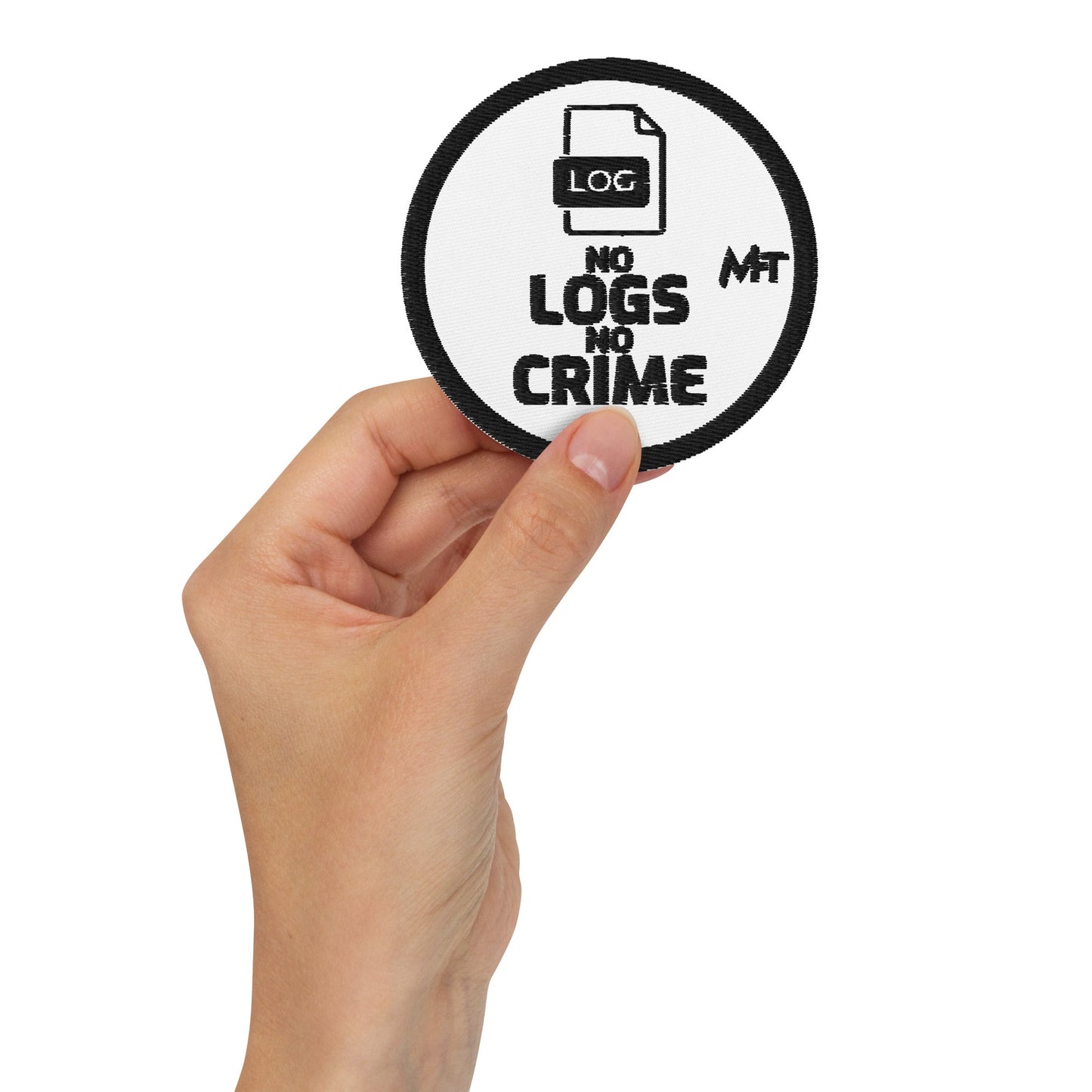 No logs no crime - Embroidered patches by DarkByteGear