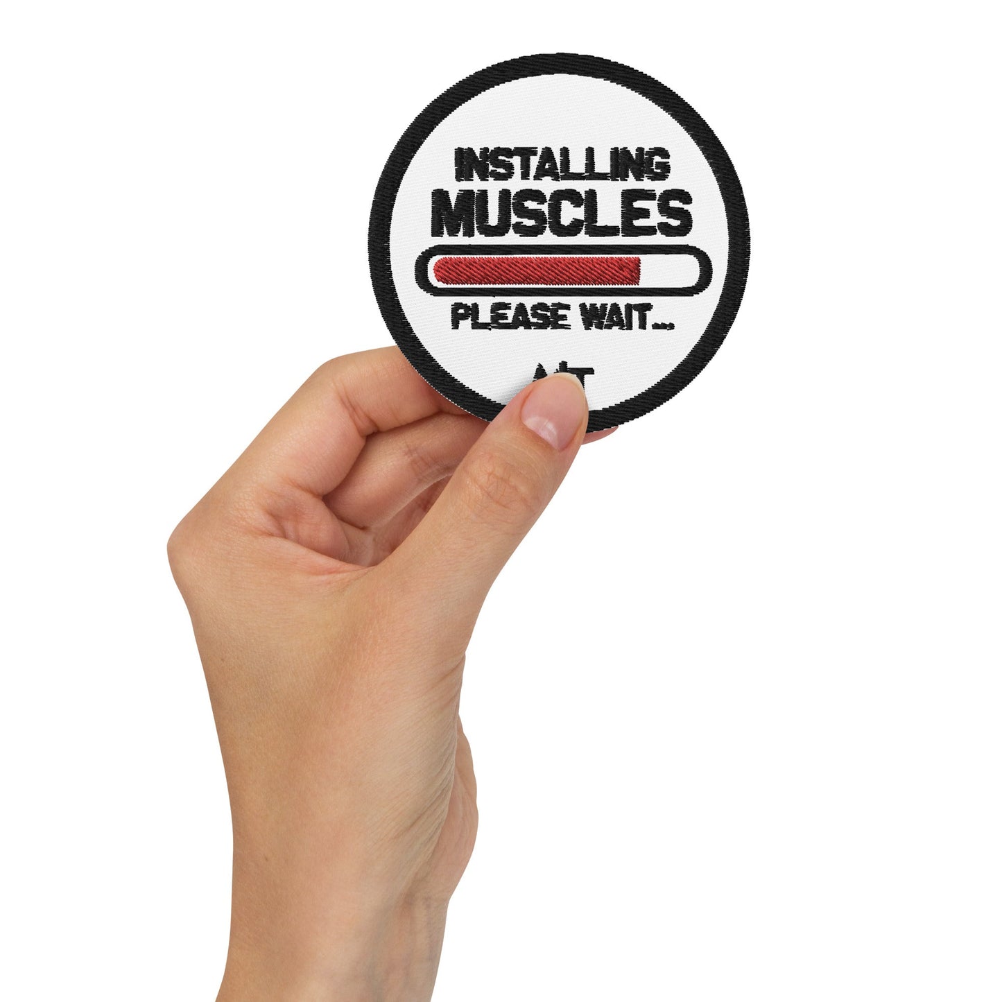 Installing Muscles Please Wait.... - Embroidered patches by DarkByteGear
