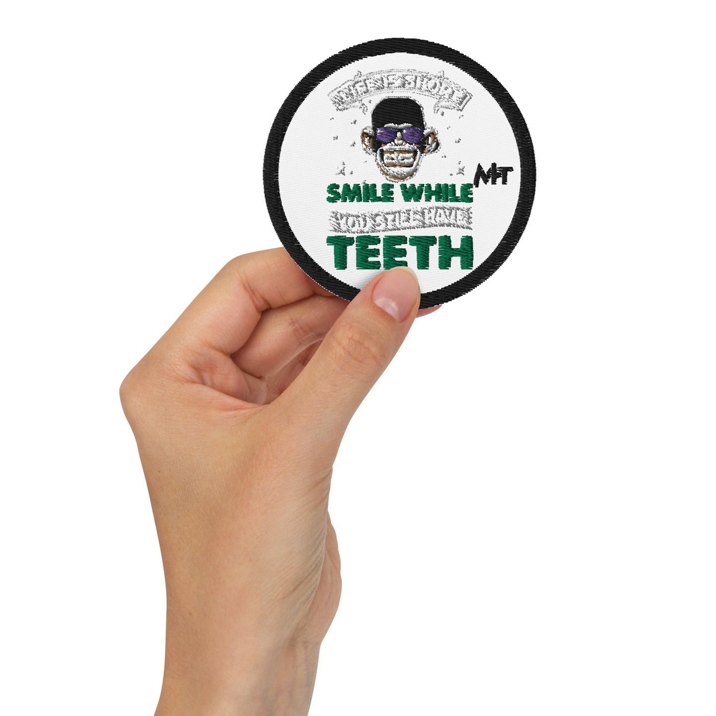 Life is Short, Smile while you still have teeth - Embroidered patches by DarkByteGear