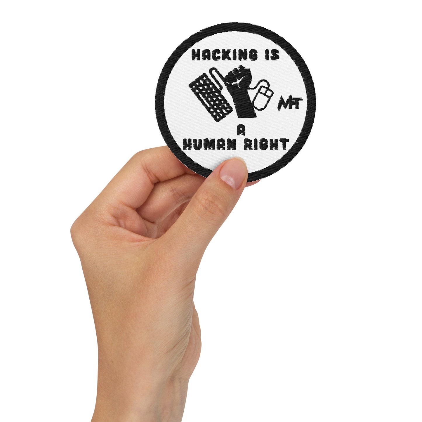 Hacking is a Human Right - Embroidered patches by DarkByteGear