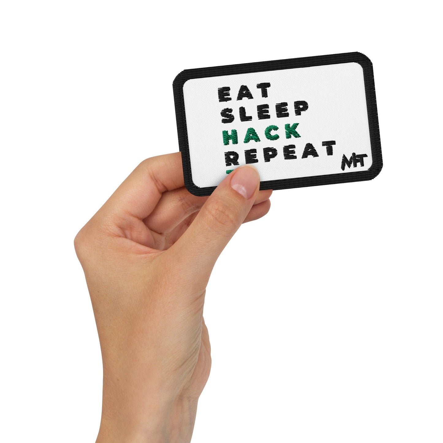 Eat, Sleep, Hack, Repeat V2 - Embroidered patches by DarkByteGear