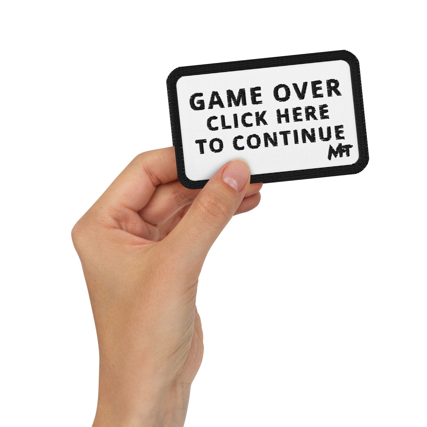 Game Over Click to continue - Embroidered patches by DarkByteGear