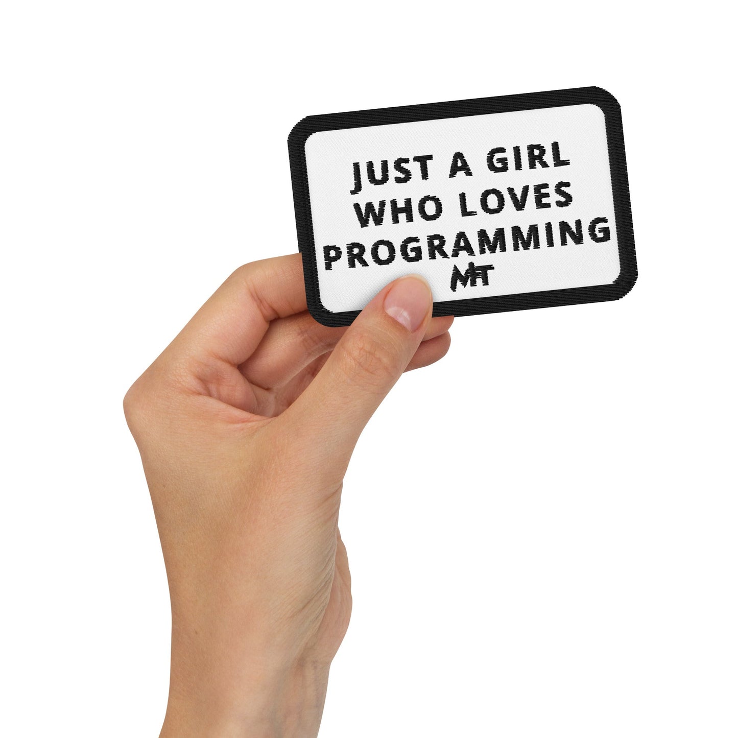 Just a girl who loves programming - Embroidered patches by DarkByteGear