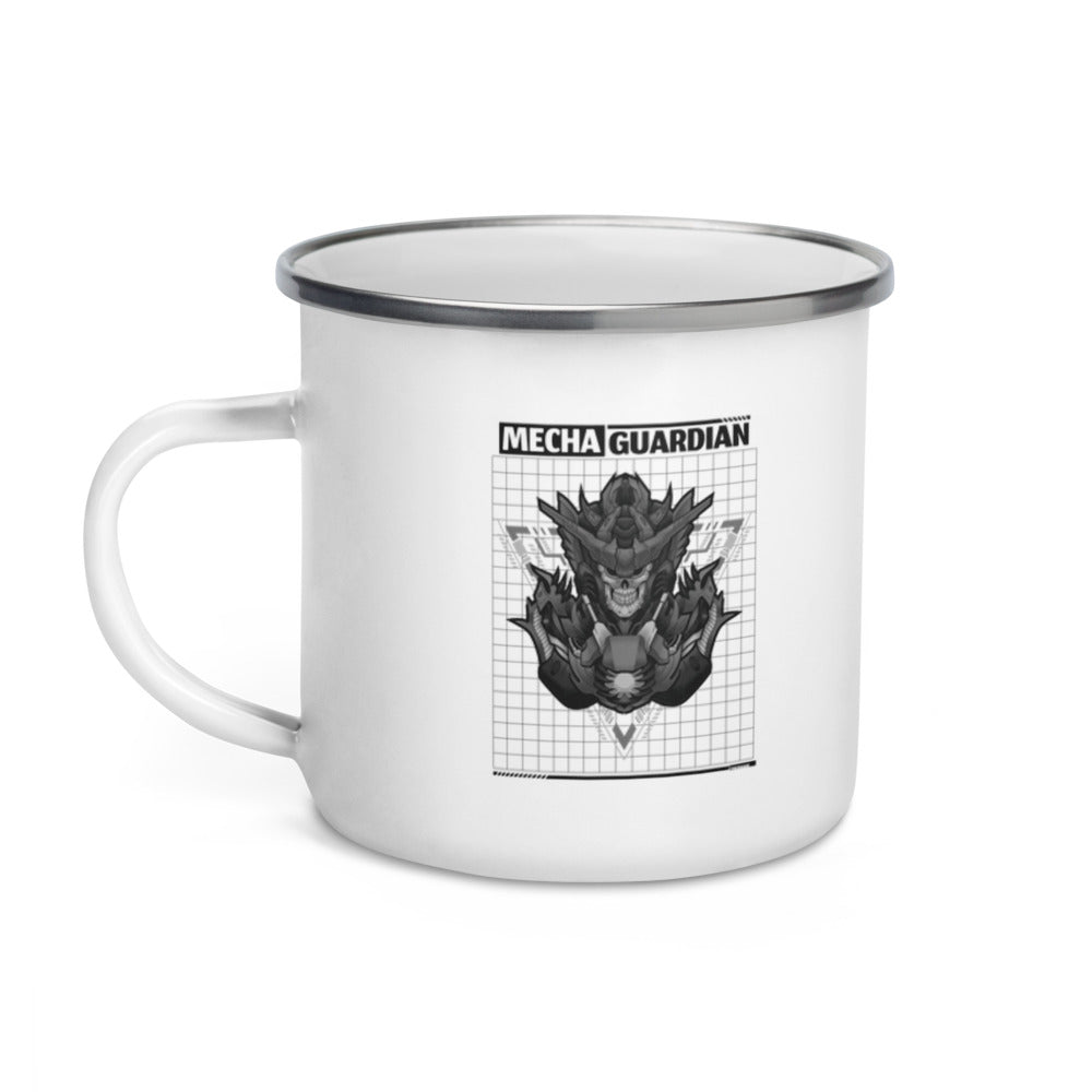 Mecha Guardian - Enamel Mug by DarkByteGear