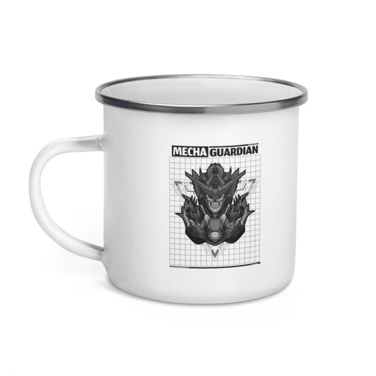 Mecha Guardian - Enamel Mug by DarkByteGear