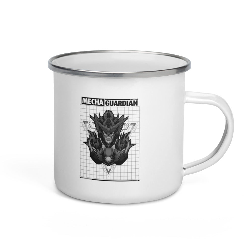 Mecha Guardian - Enamel Mug by DarkByteGear