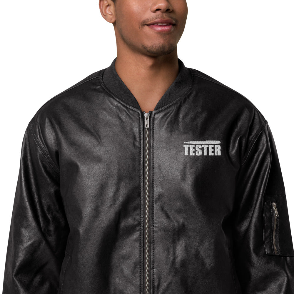 Pentester v5 - Leather Bomber Jacket by DarkByteGear