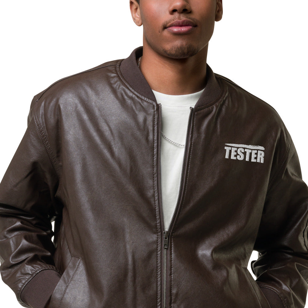 Pentester v5 - Leather Bomber Jacket by DarkByteGear