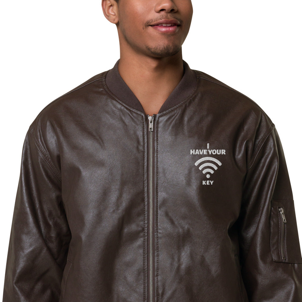 I have your - Leather Bomber Jacket by DarkByteGear