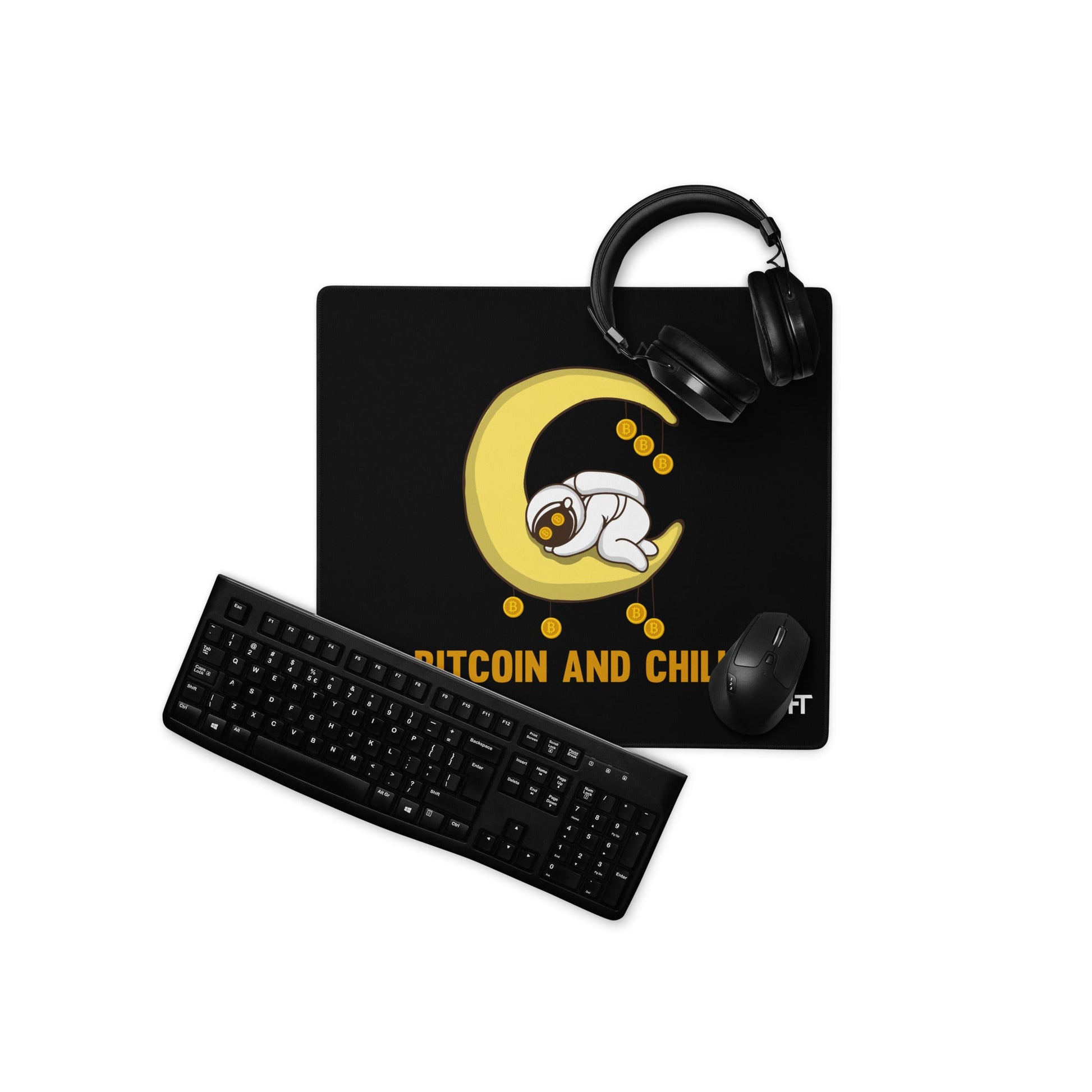 Bitcoin and Chill - Desk Mat by DarkByteGear