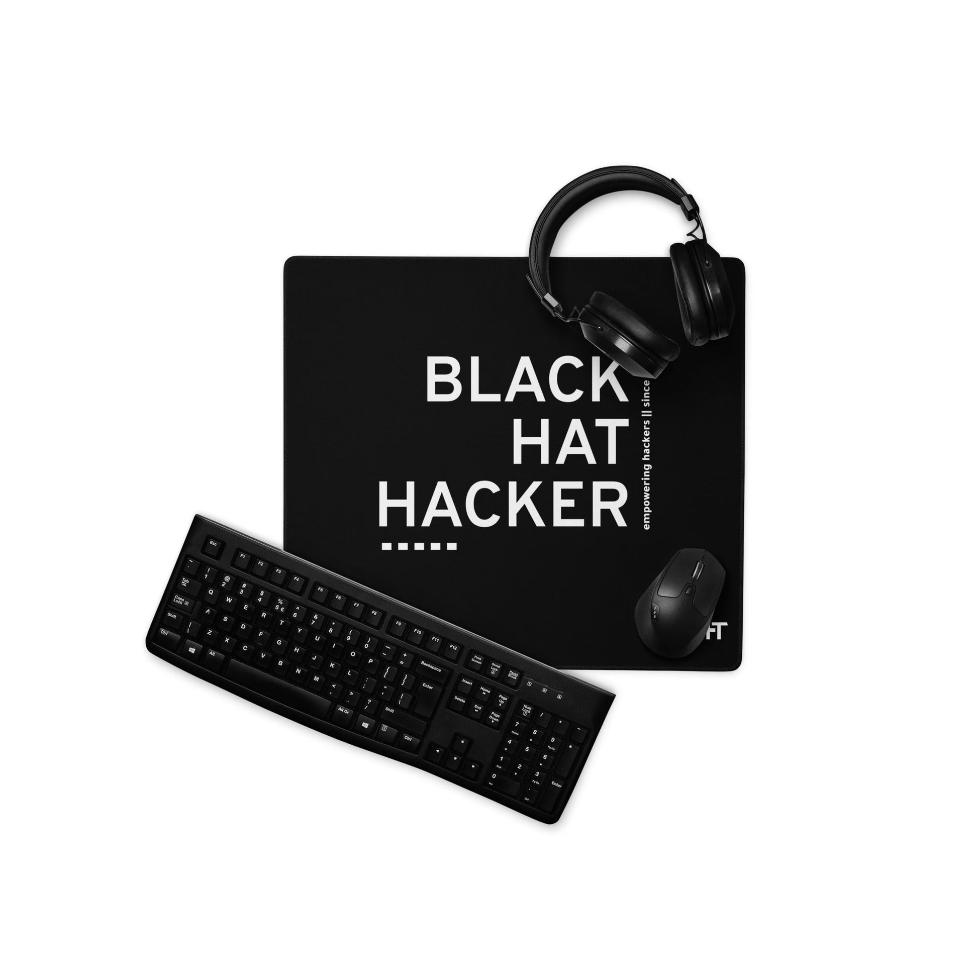 Black Hat Hacker V11 Desk Mat by DarkByteGear