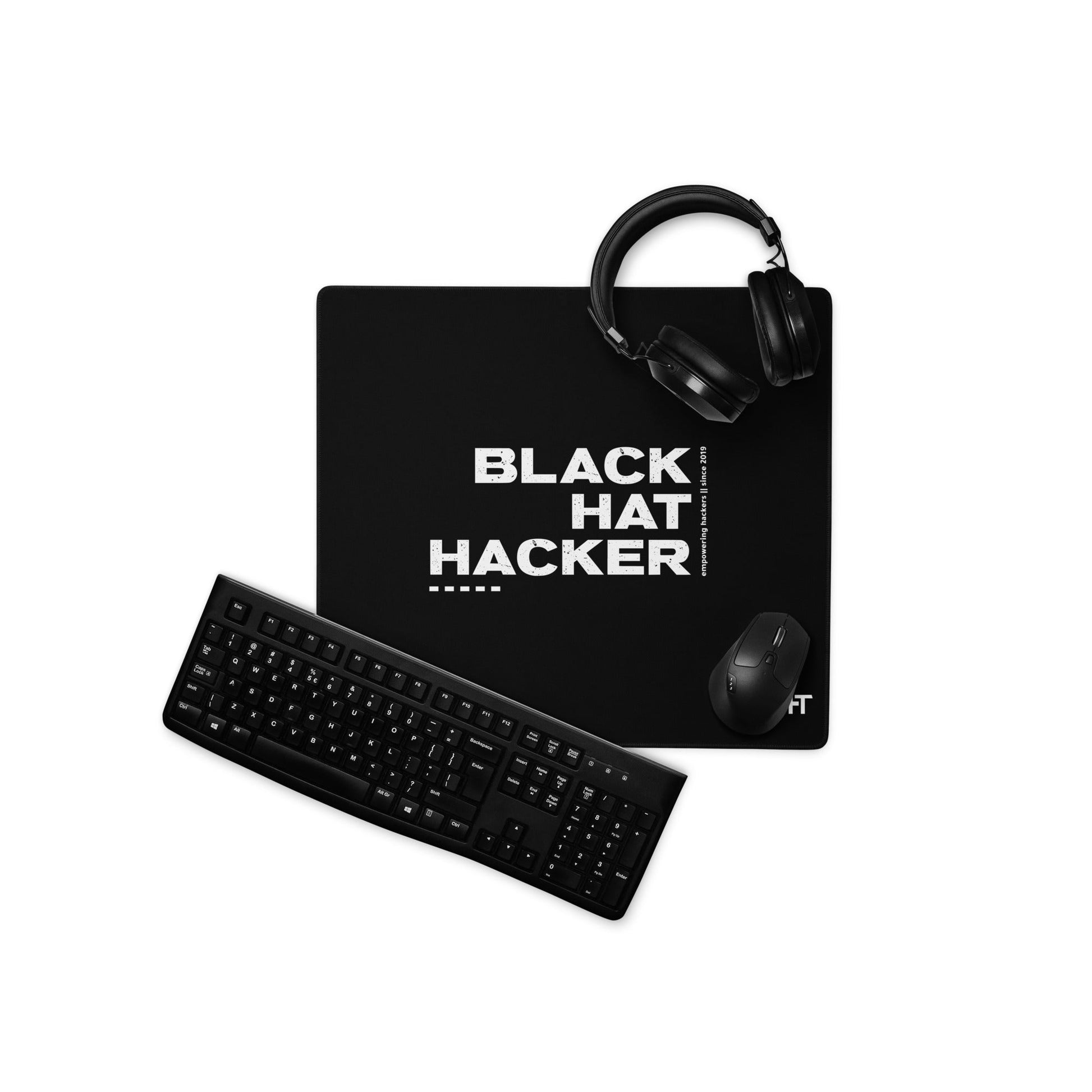 Black Hat Hacker V6 Desk Mat by DarkByteGear