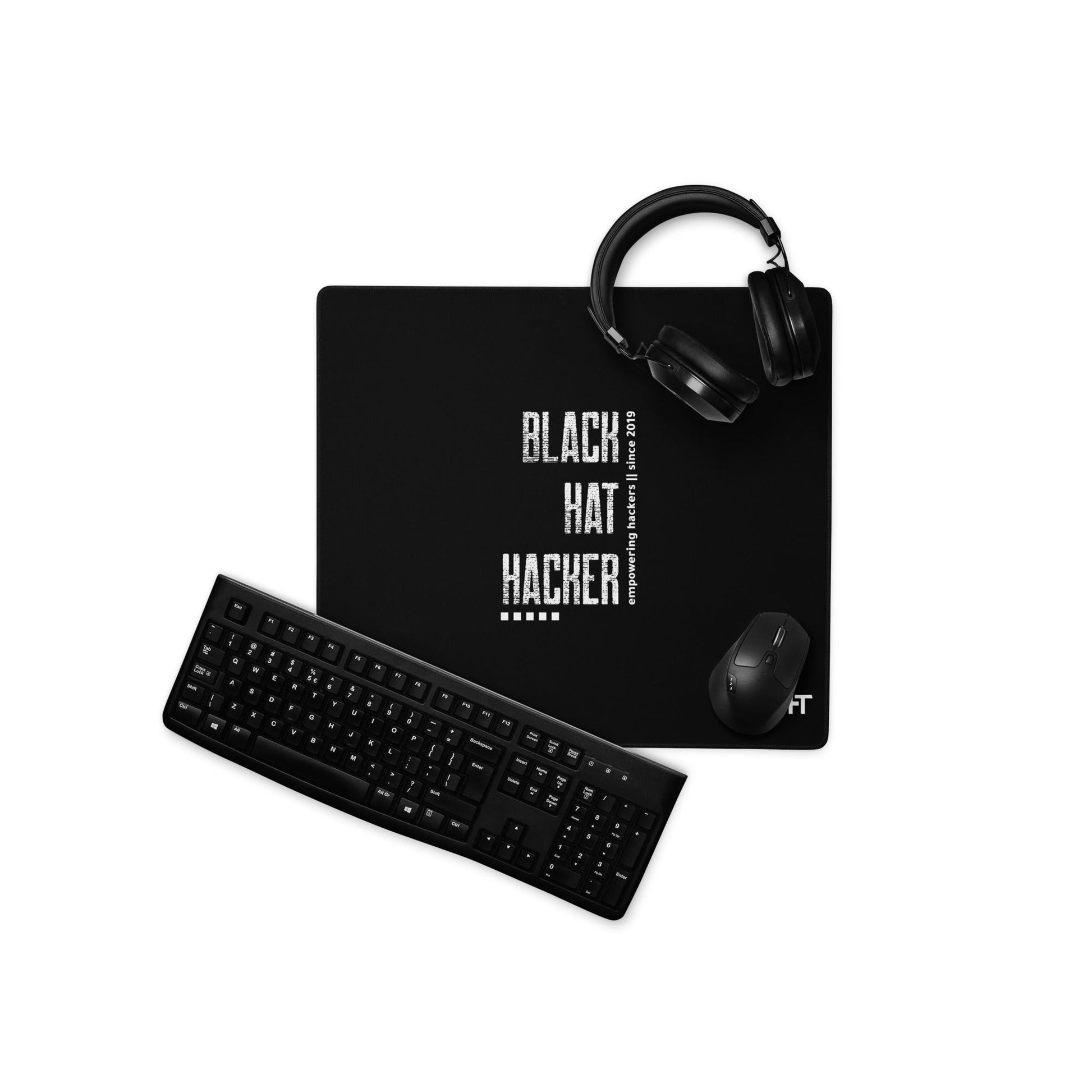 Black Hat Hacker V3 Desk Mat by DarkByteGear