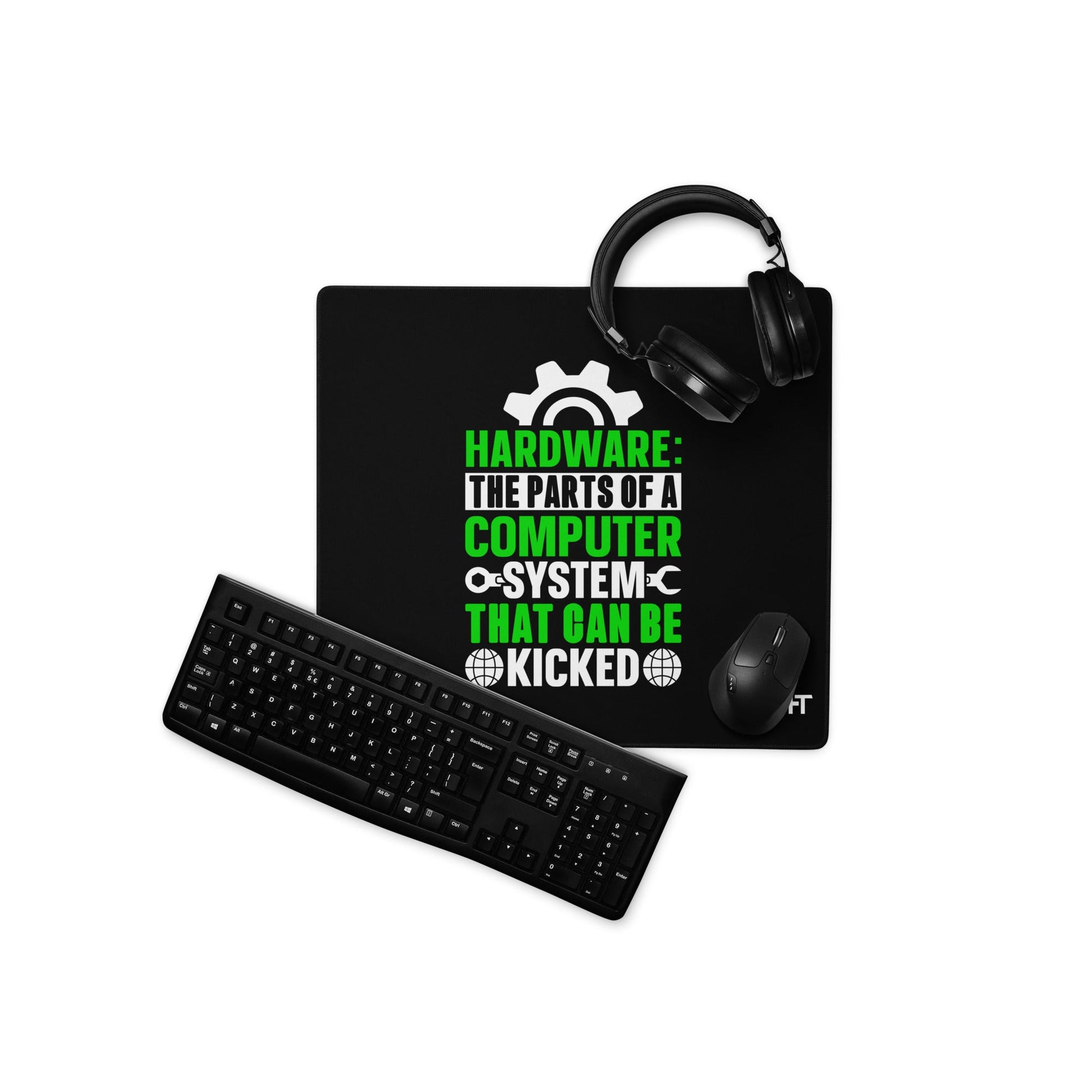 Hardware: The Part of a Computer System - Desk Mat by DarkByteGear