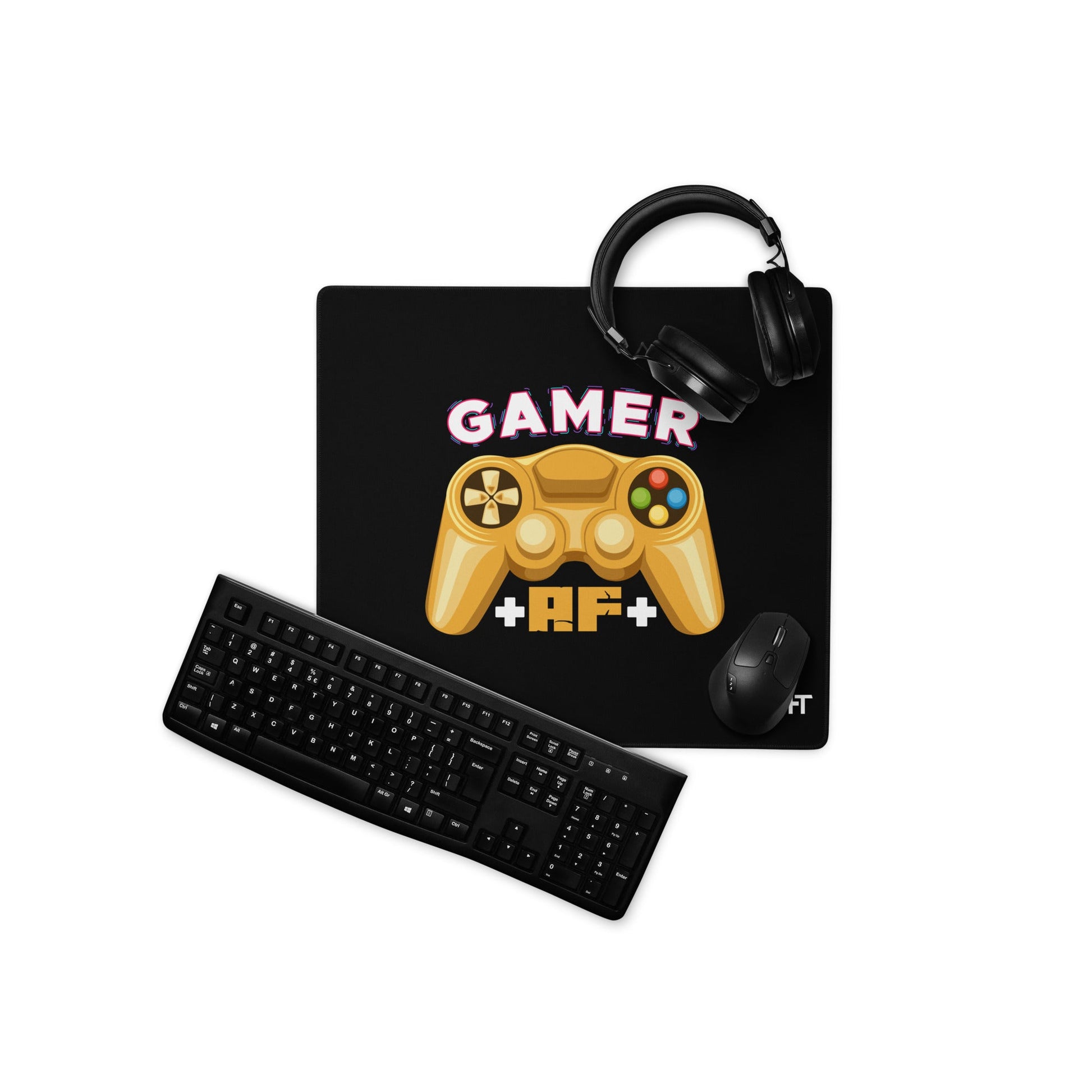 Gamer AF Desk Mat by DarkByteGear