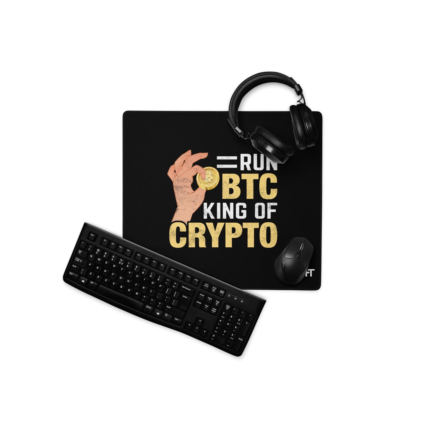 = Run BTC King of BitCoin - Desk Mat by DarkByteGear