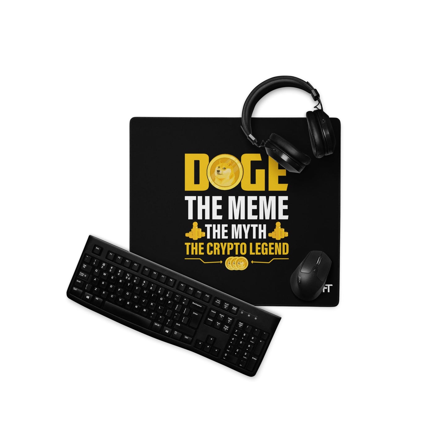 Doge the Meme, the Myth, the Crypto Legend - Desk Mat by DarkByteGear