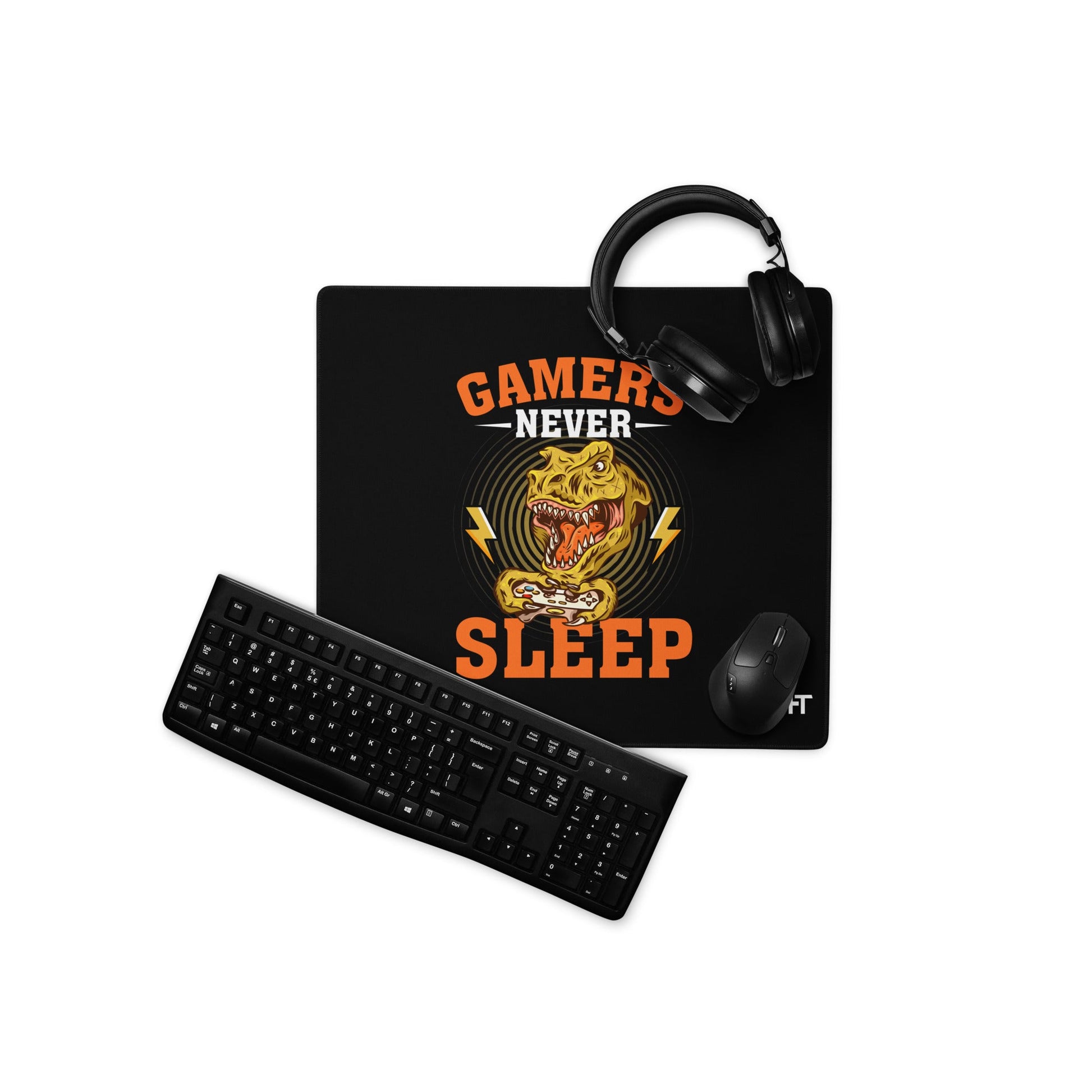 Gamers never sleep V2 - Desk Mat by DarkByteGear