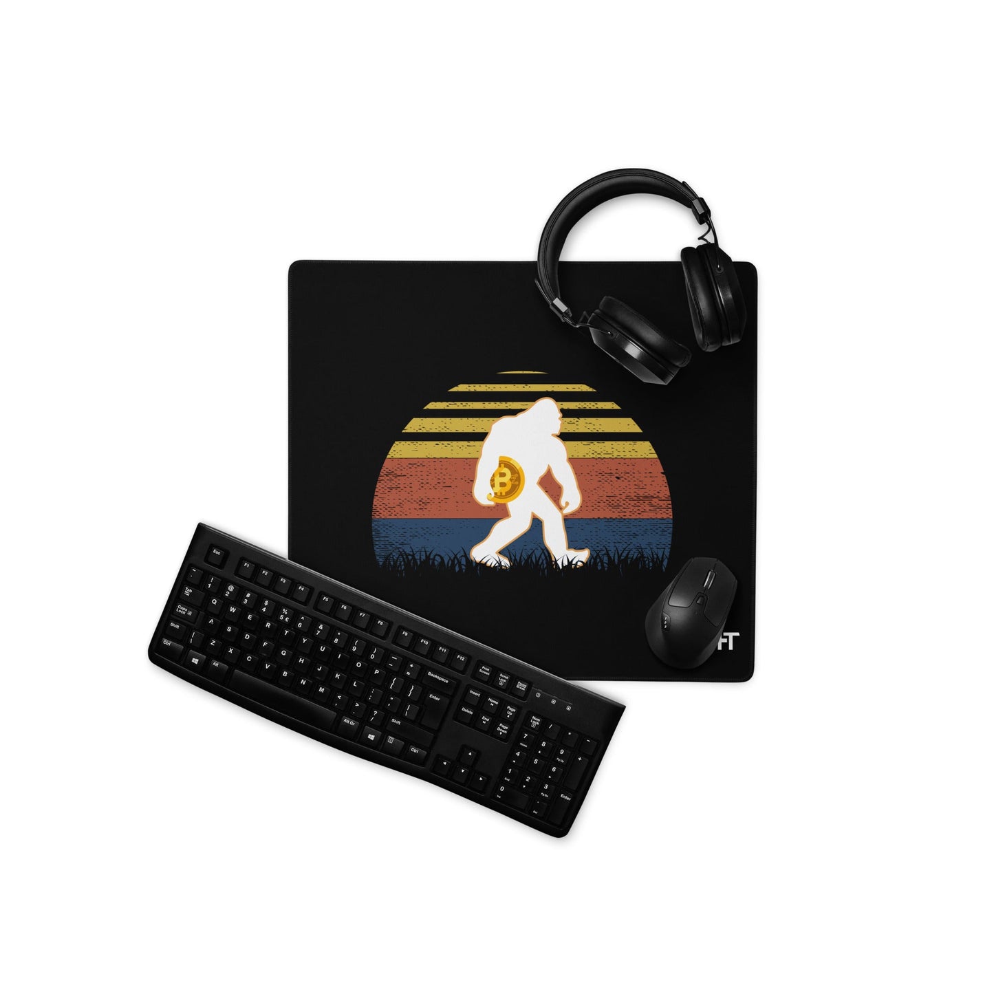 Retro Bitcoin - Desk Mat by DarkByteGear