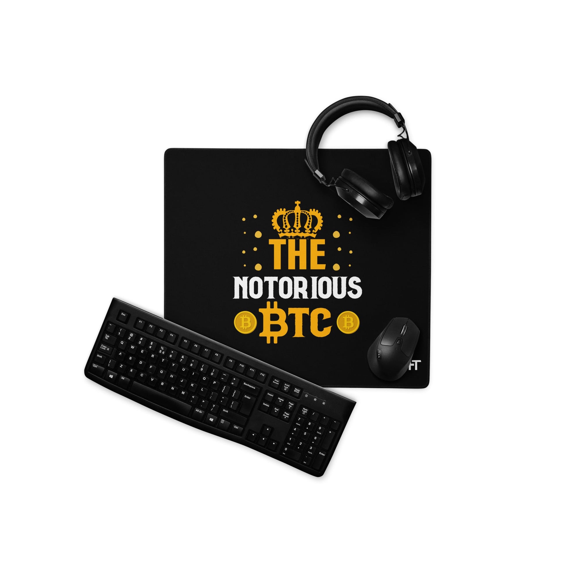The Notorious Bitcoin - Desk Mat by DarkByteGear