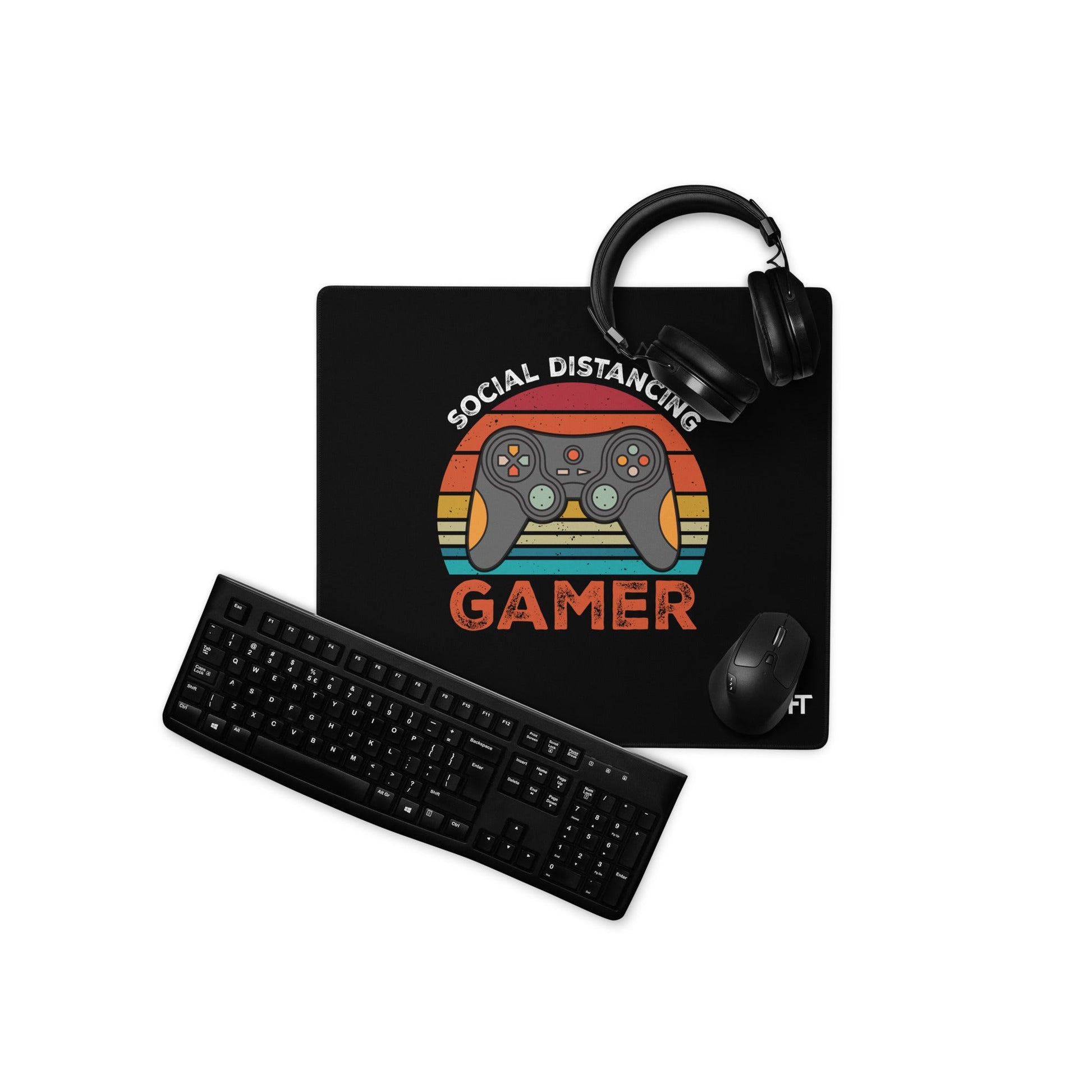 Social Distancing Gamer - Desk Mat by DarkByteGear