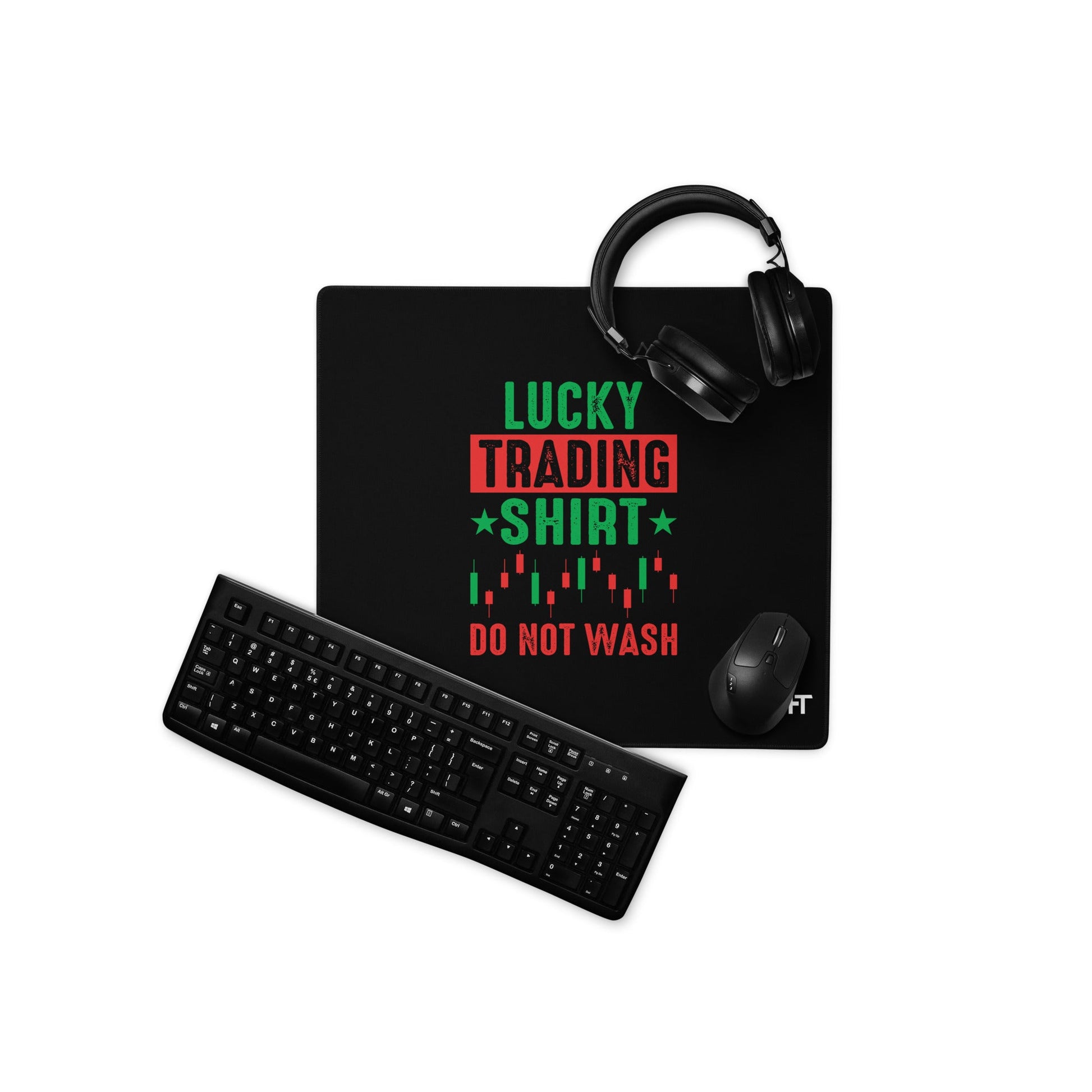 Lucky trading shirt do not Wash - Desk Mat by DarkByteGear