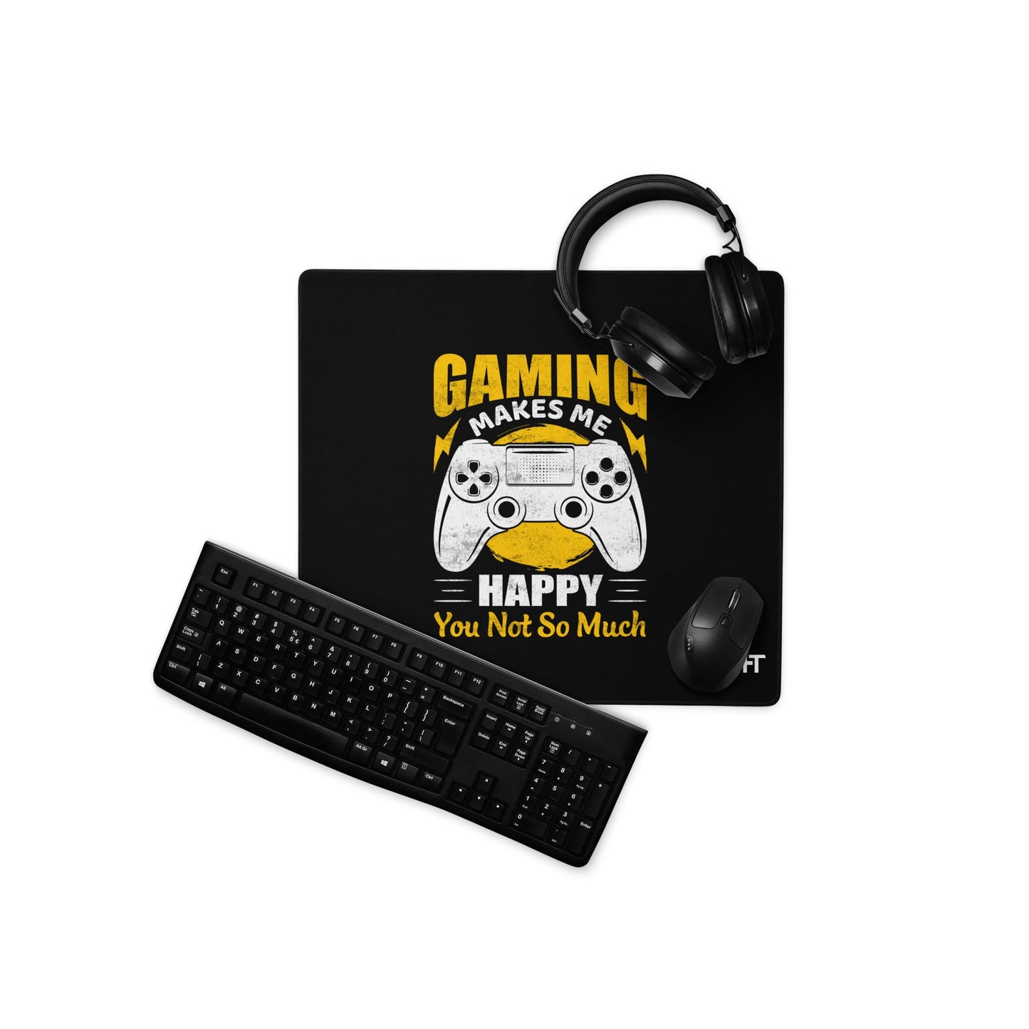 Gaming Makes me Happy (MAHFUZ) - Desk Mat by DarkByteGear