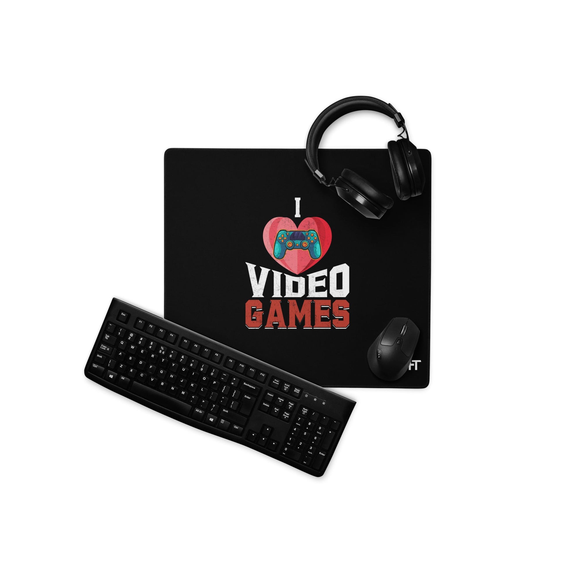 I love Video Games - Desk Mat by DarkByteGear