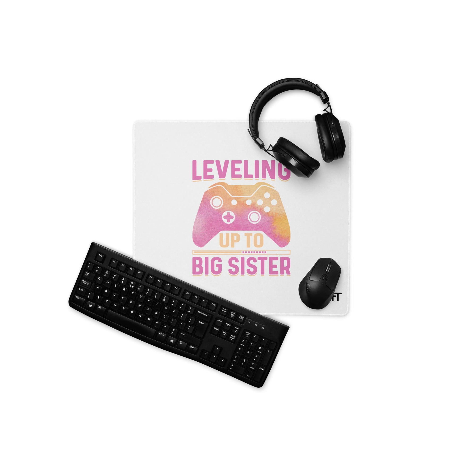 Levelling up to Big Sister for light color - Desk Mat by DarkByteGear