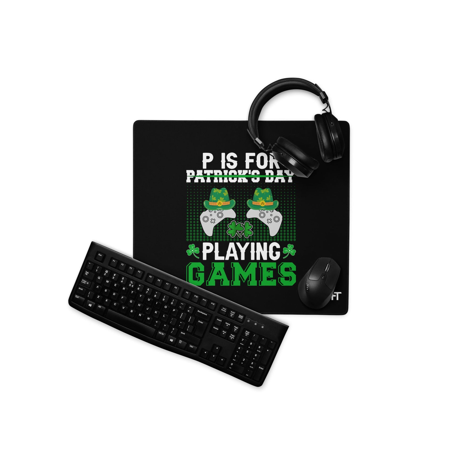 P is for "Playing Games" - Desk Mat by DarkByteGear