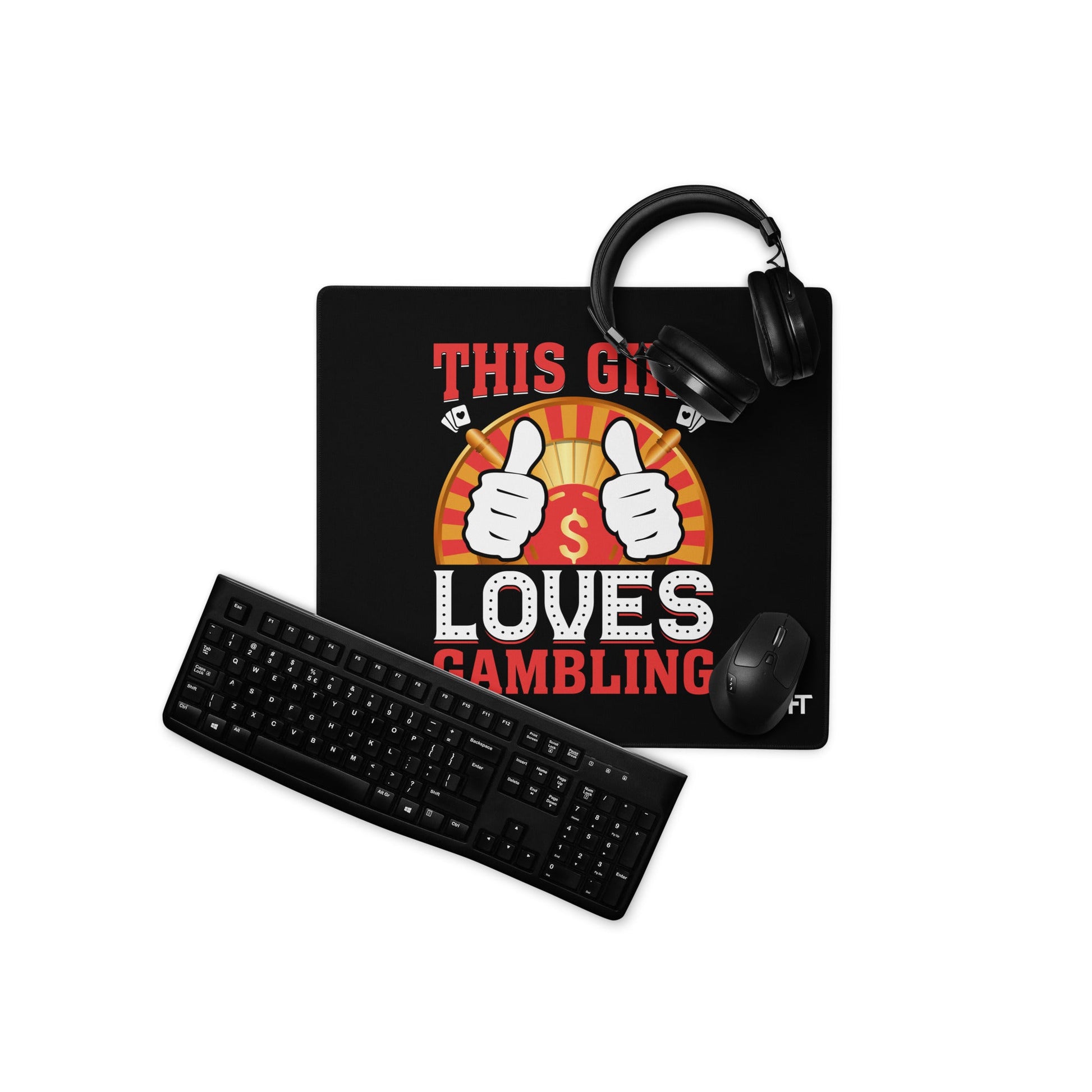 This Girl Loves Gambling - Desk Mat by DarkByteGear