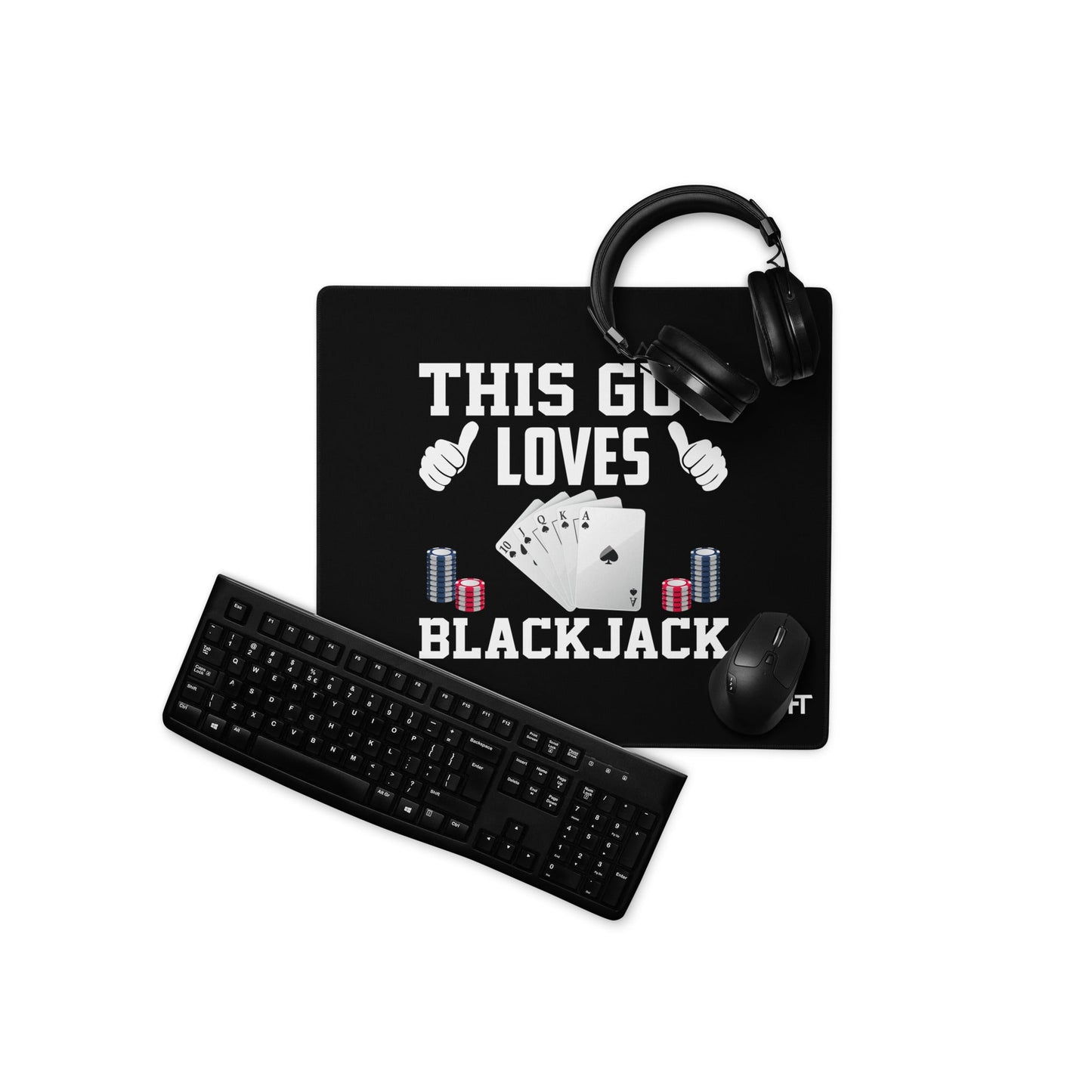 This Guy Loves Black Jack V1 - Desk Mat by DarkByteGear